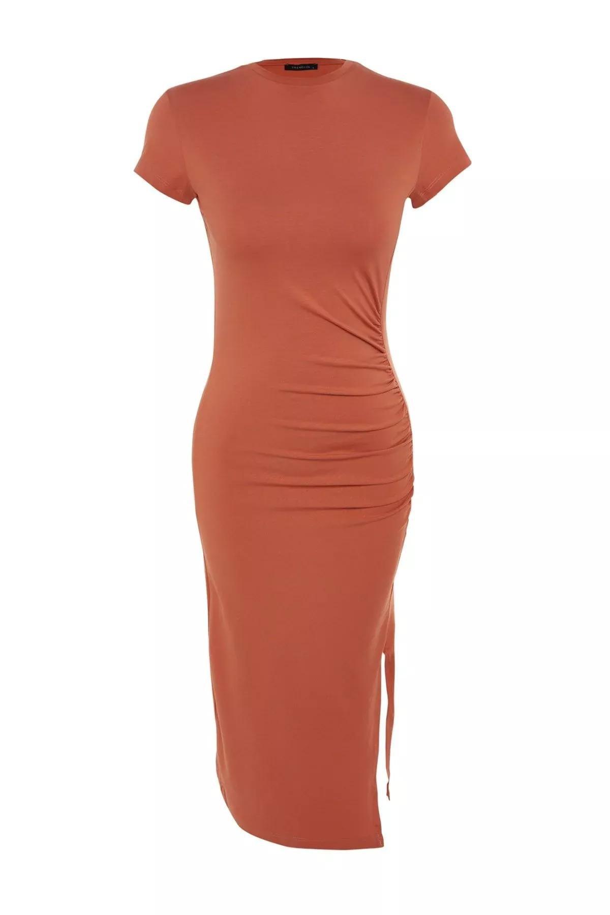 Brown Bodycon Dress, Brown, large image number 6