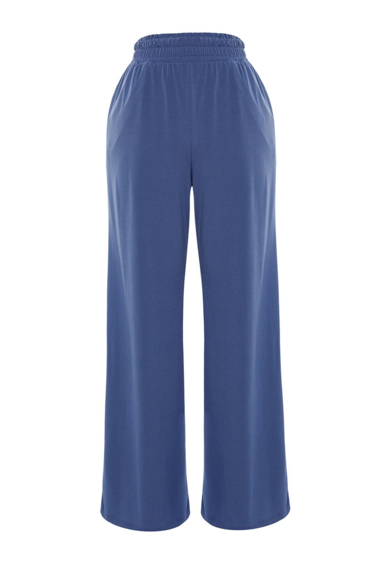 Navy Wide Leg Pants, , large image number 5