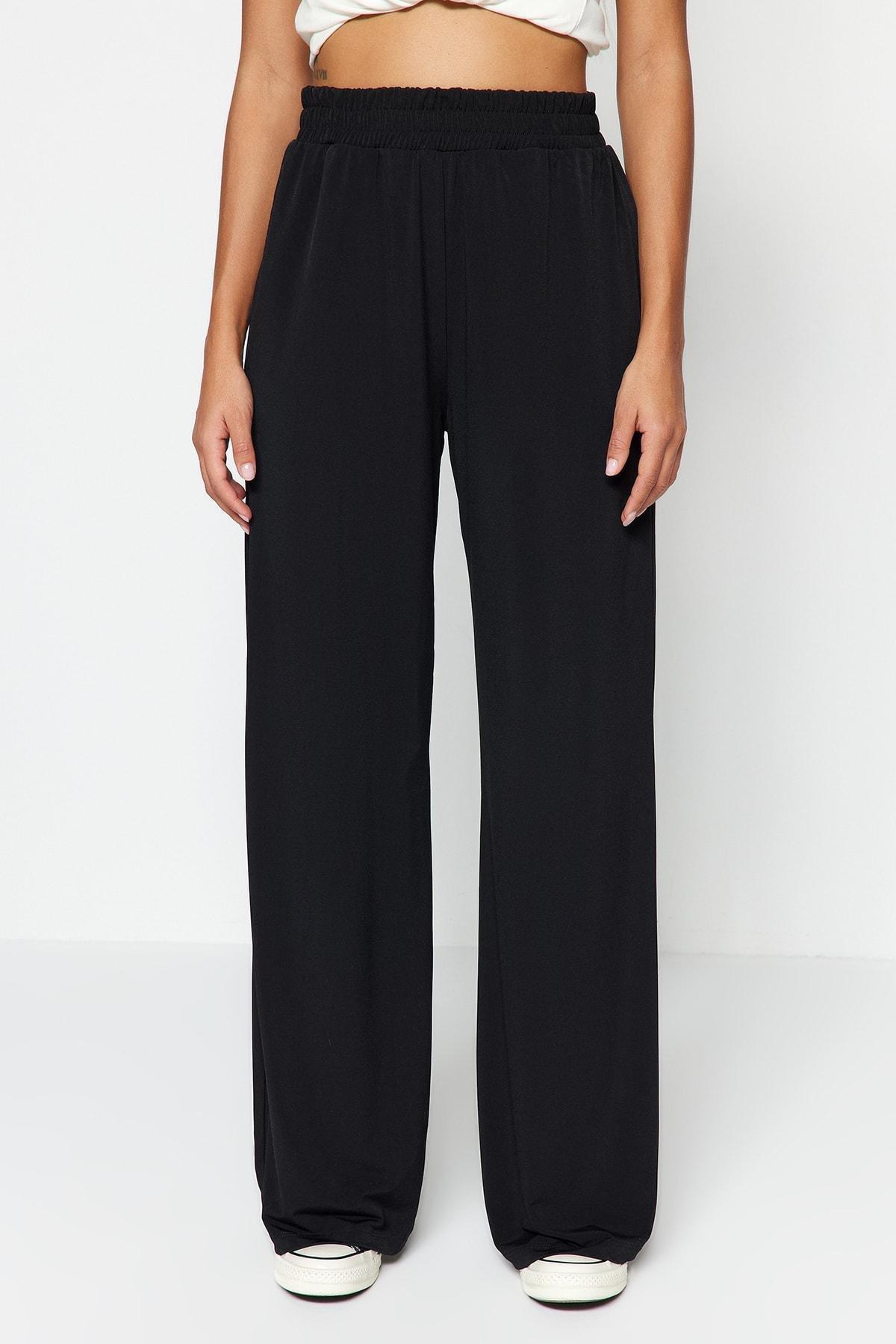 Black Wide Leg Pants, , large image number 3