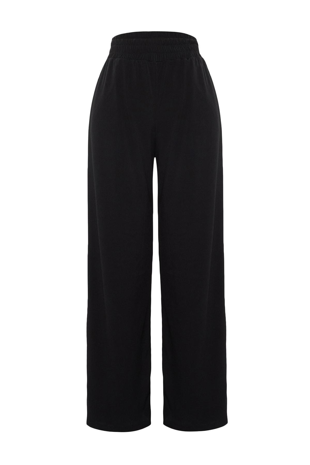 Black Wide Leg Pants, , large image number 5