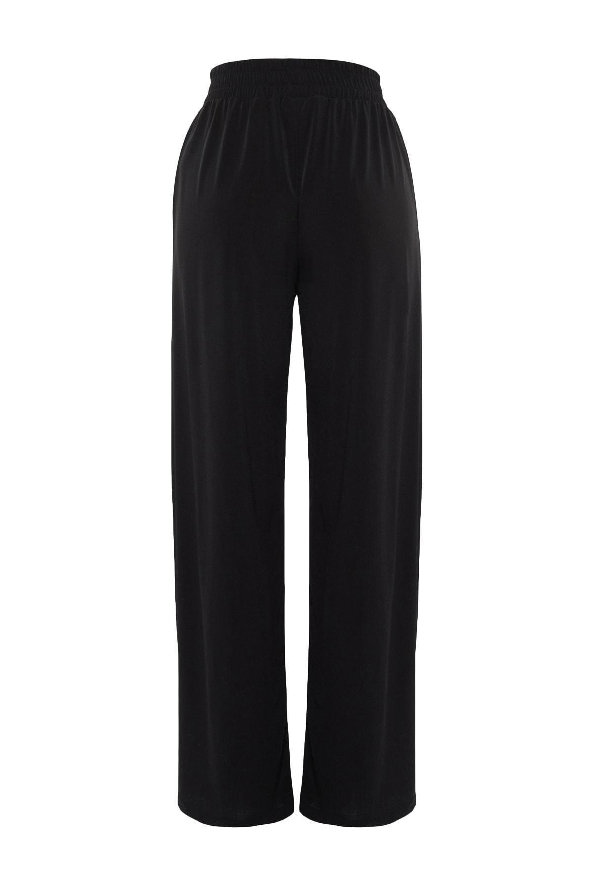 Black Wide Leg Pants, , large image number 7
