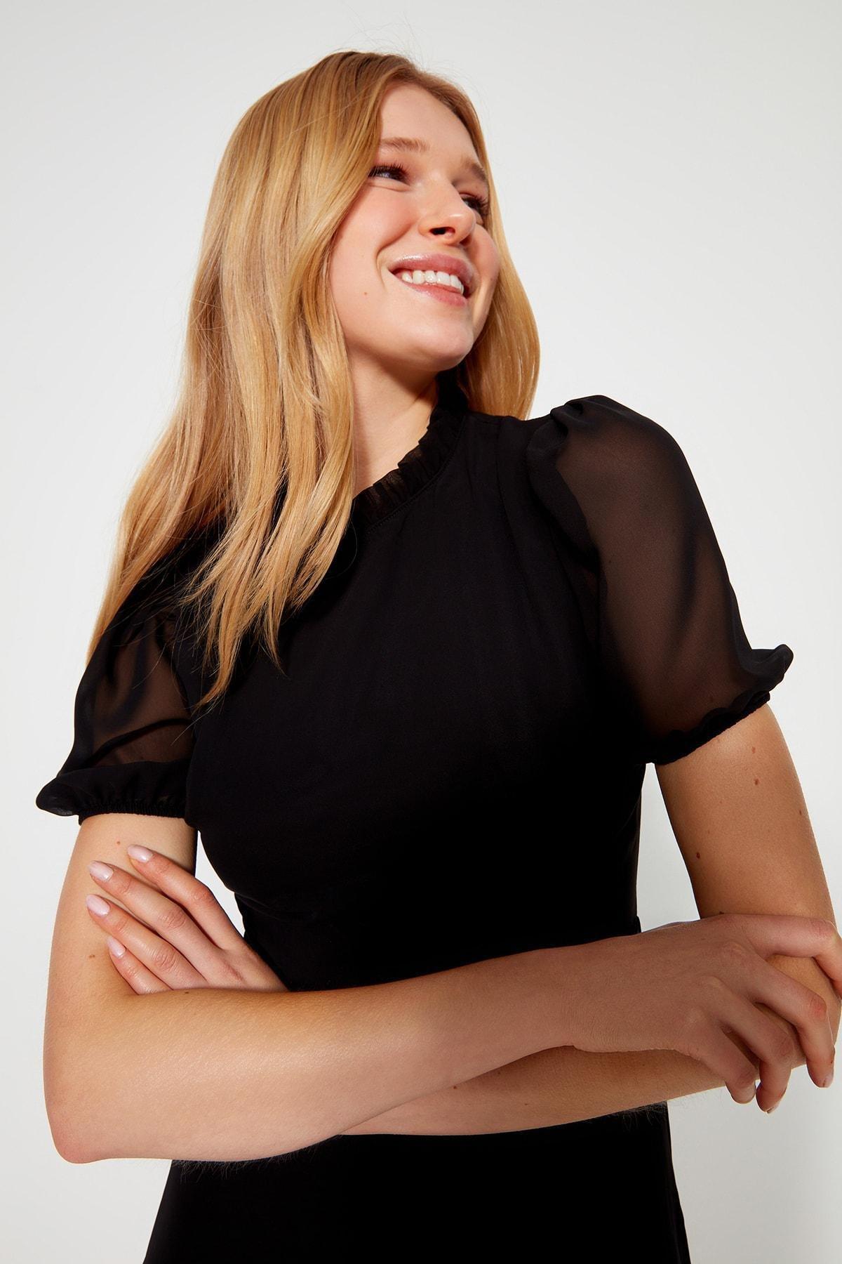 Black A-Line Dress, , large image number 2