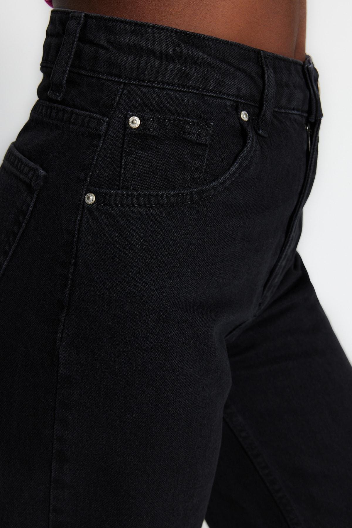 Black Wide Leg Jeans, , large image number 2