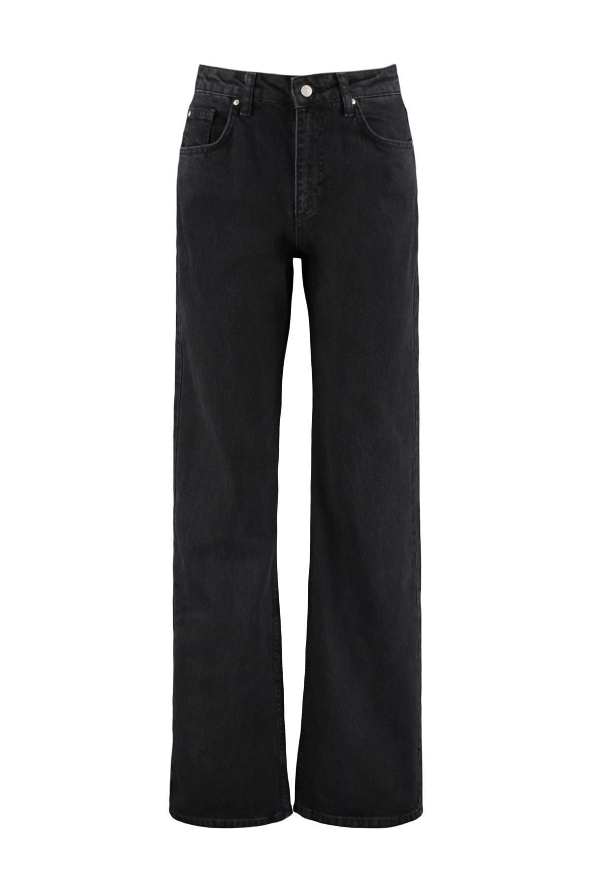 Black Wide Leg Jeans, , large image number 6