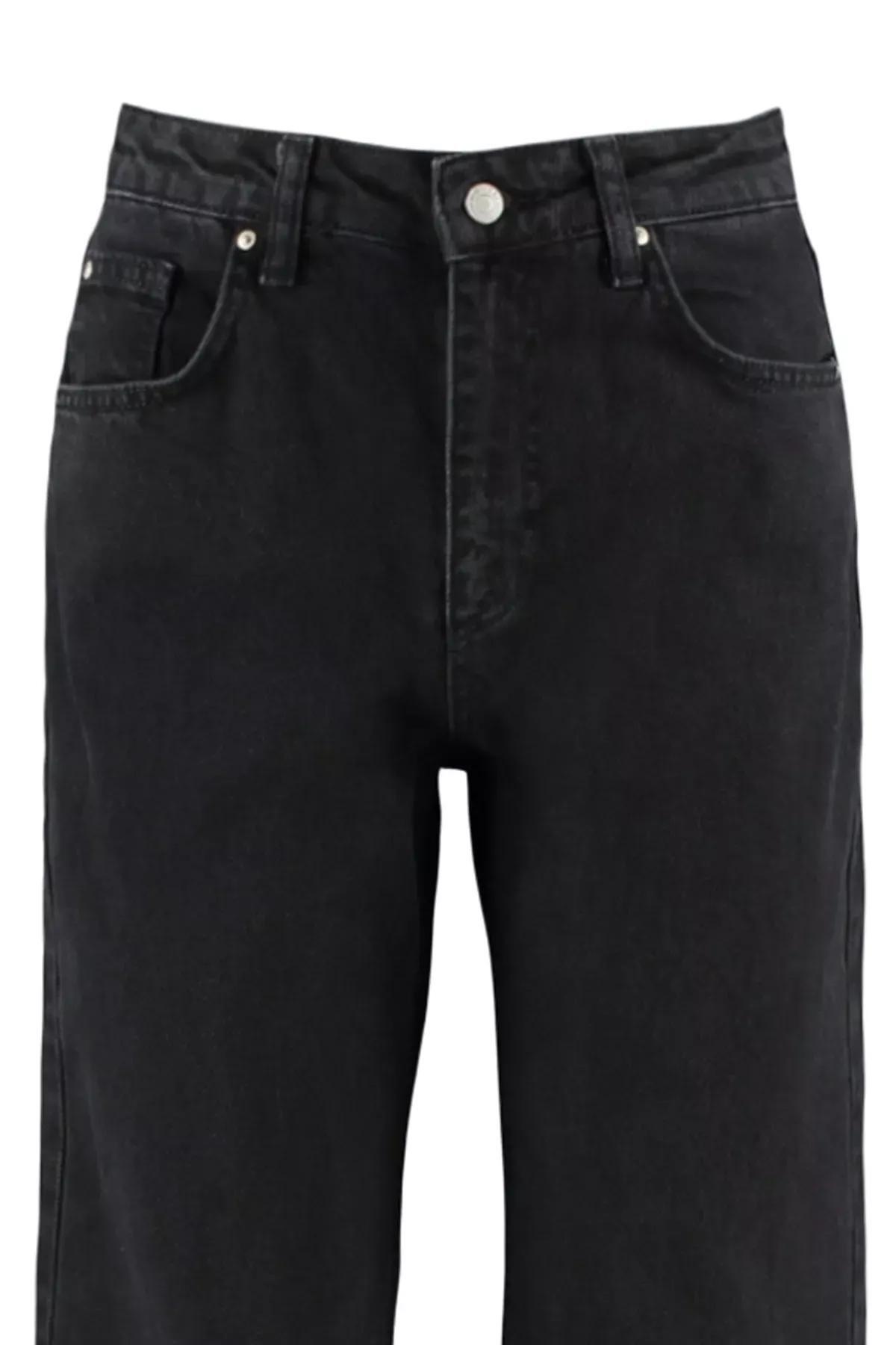 Black Wide Leg Jeans, Black, large image number 7