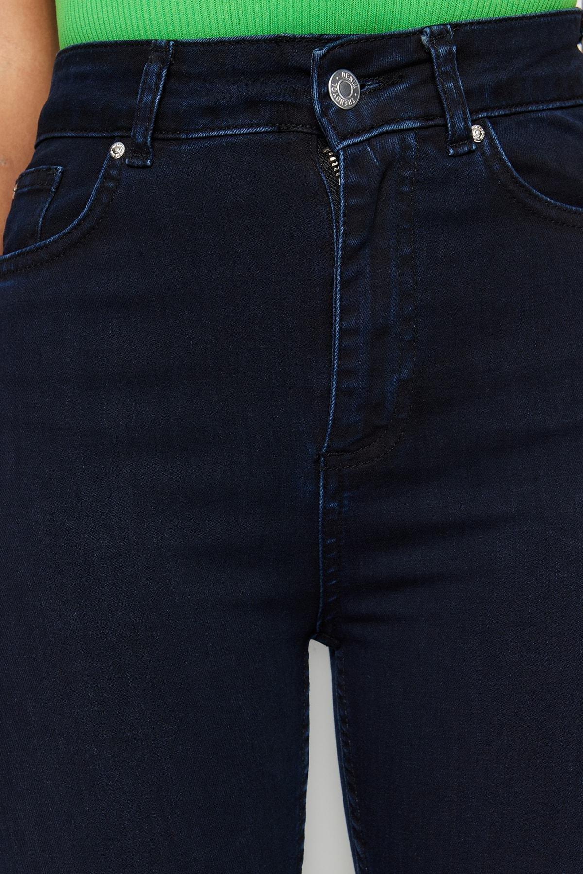 Navy High Waist Skinny Jeans, , large image number 4