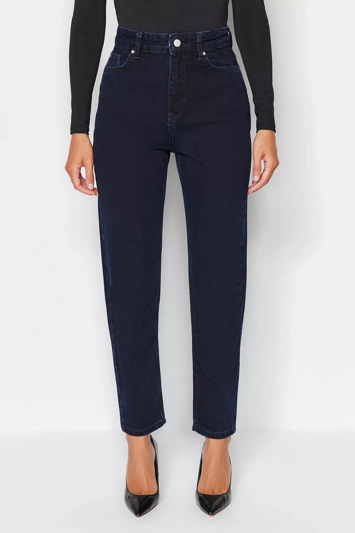 Navy Mom Jeans, , large image number 3