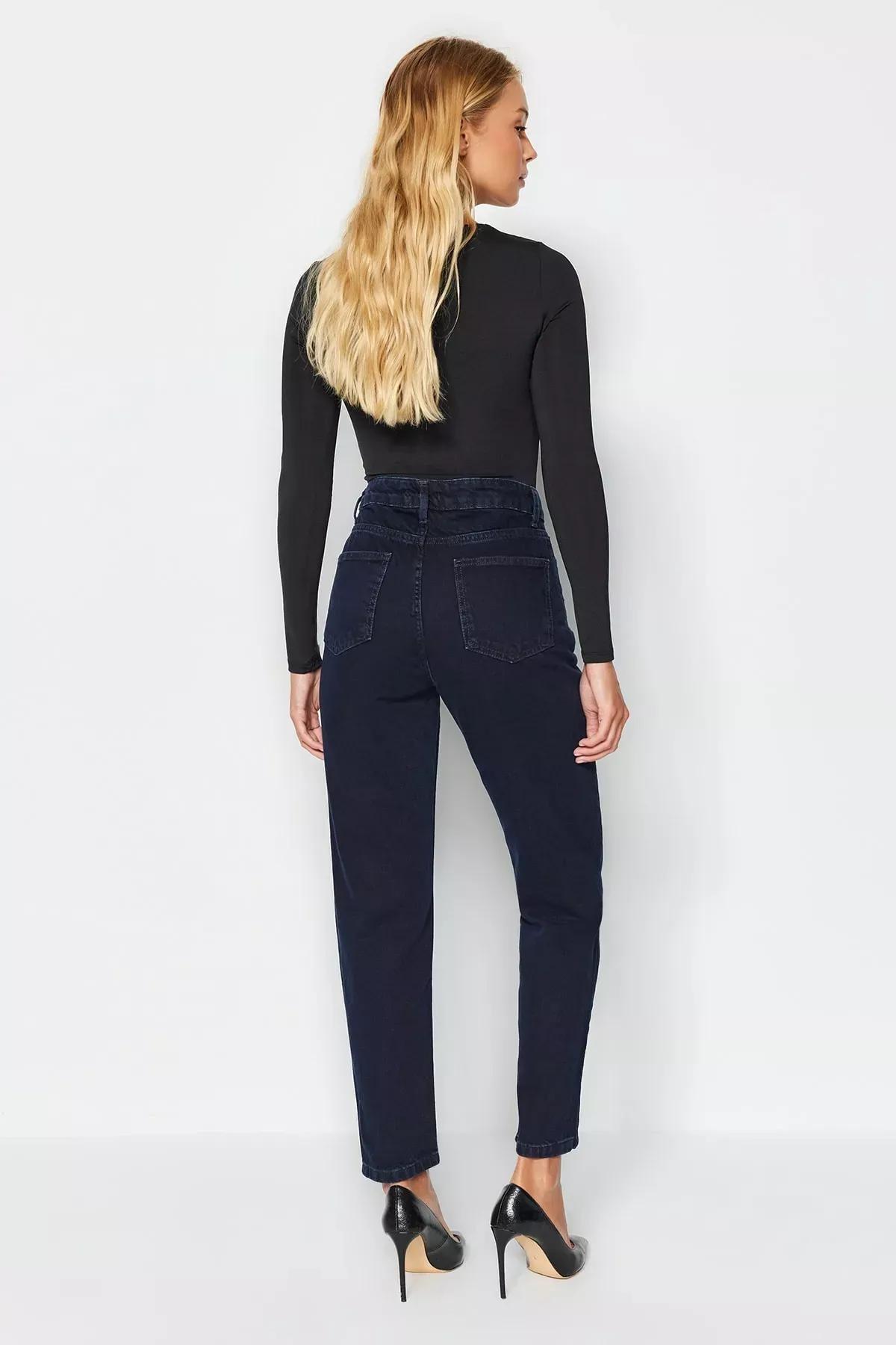 Navy Mom Jeans, , large image number 5