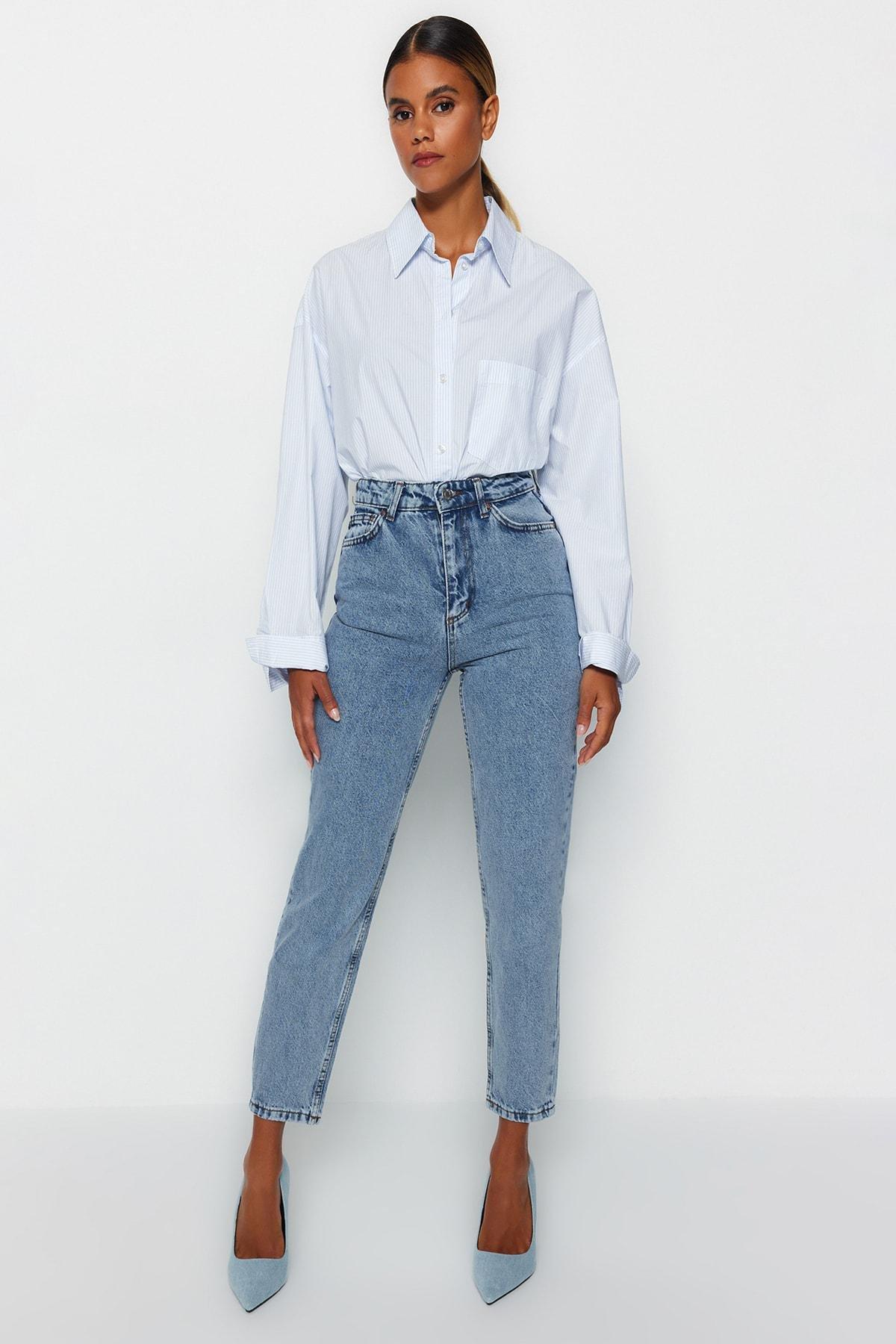 Trendyol - Blue Mom Jeans <br>