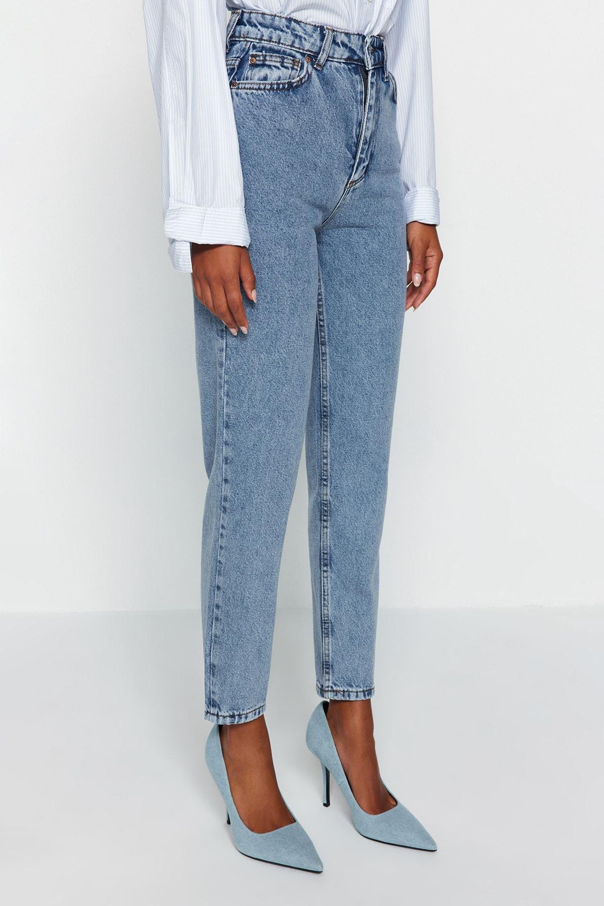 Blue Mom Jeans, , large image number 4