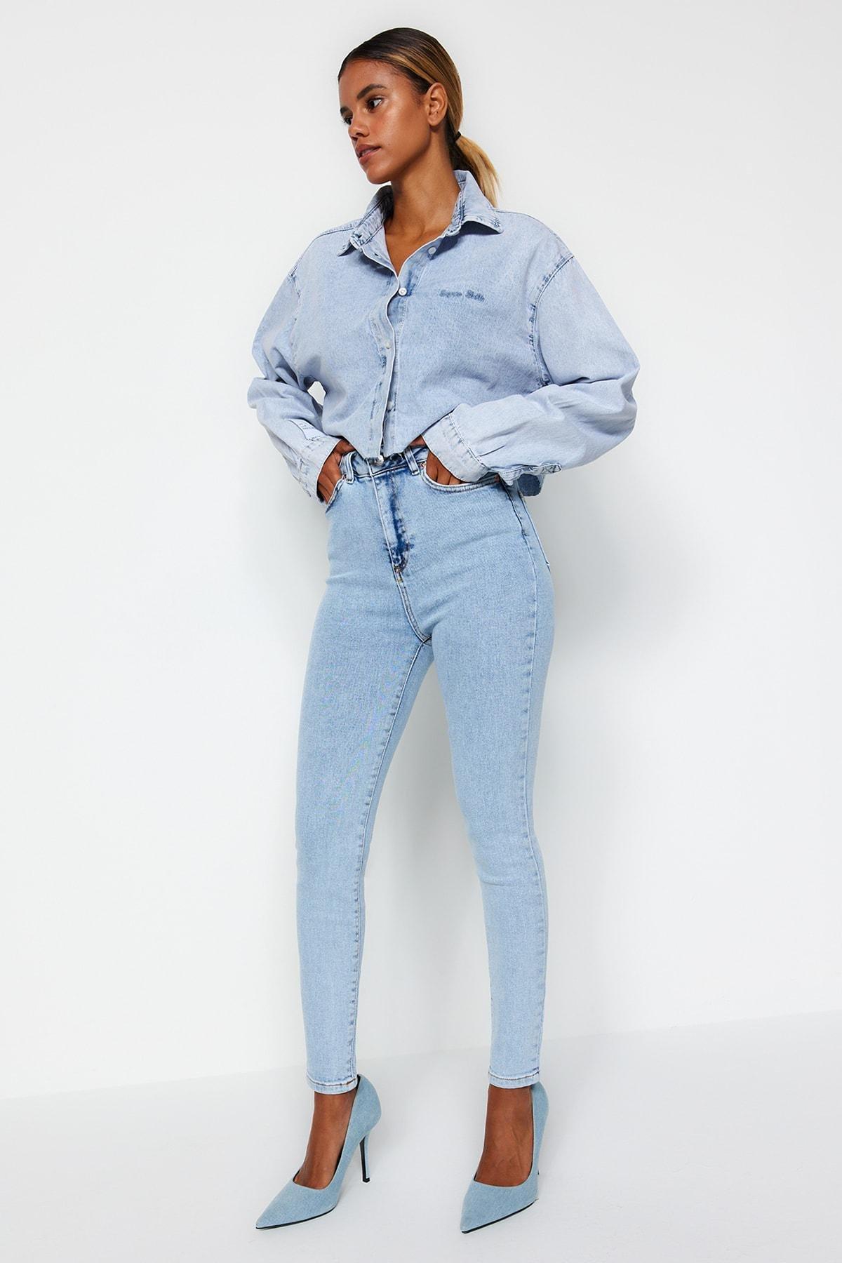 Blue Skinny Jeans, , large image number 0