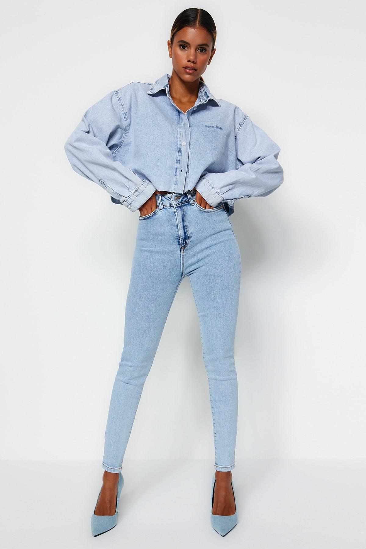 Blue Skinny Jeans, , large image number 1