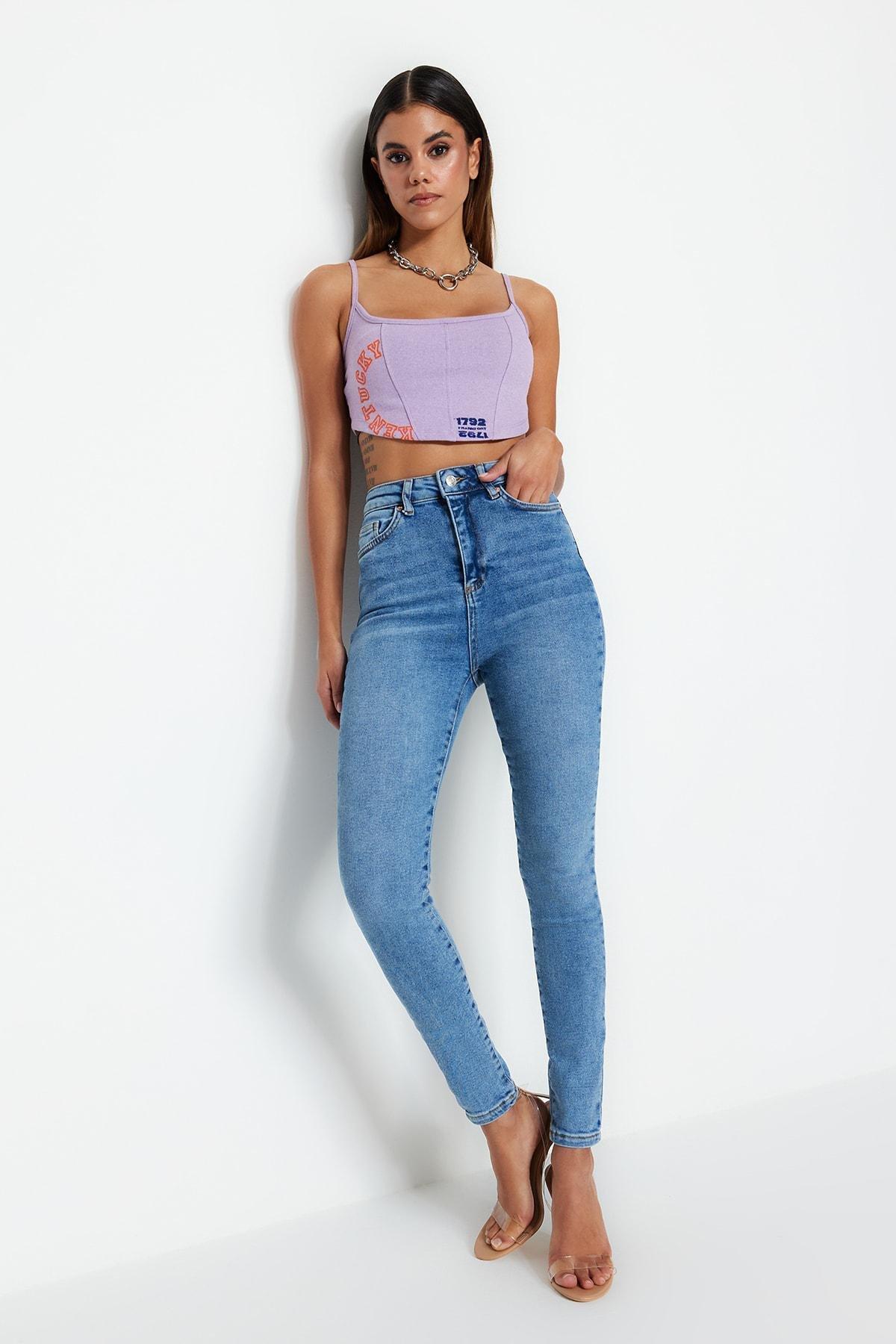 Blue Skinny Jeans, , large image number 2