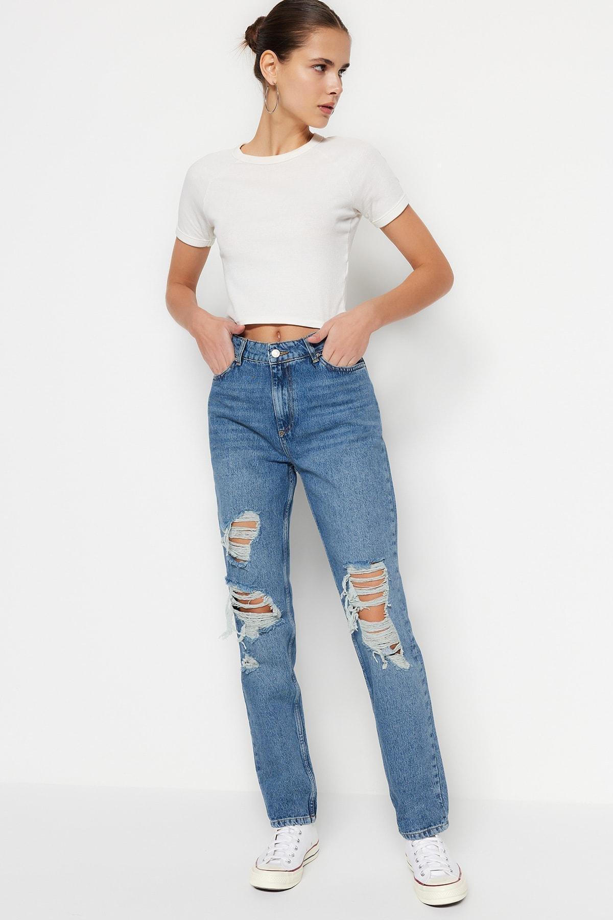 Blue Bootcut Jeans, , large image number 0