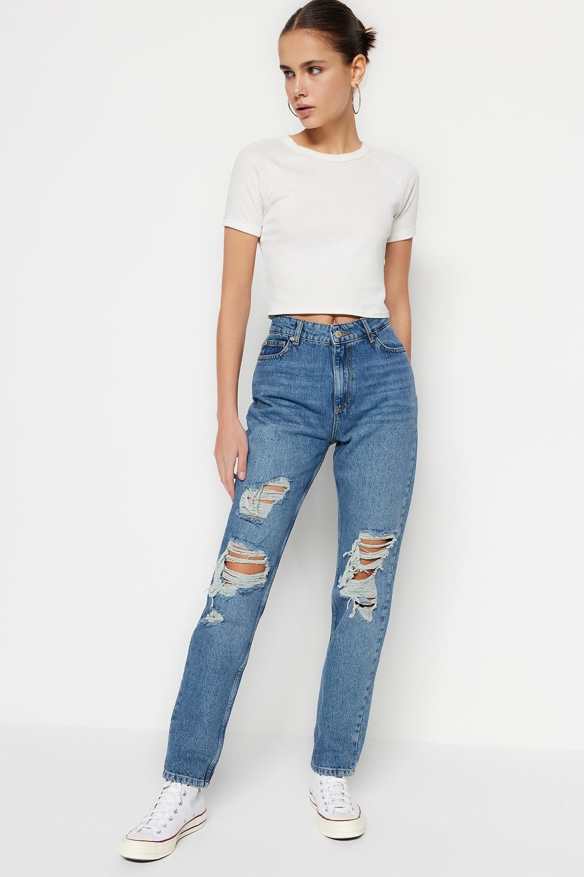 Blue Bootcut Jeans, , large image number 2