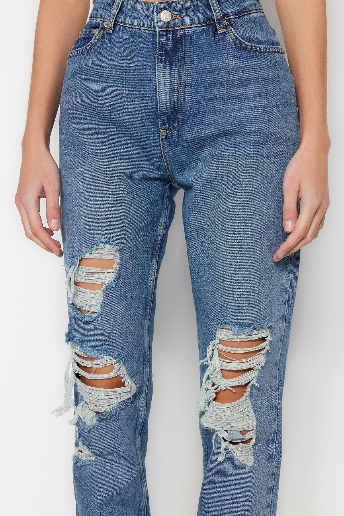 Blue Bootcut Jeans, , large image number 3