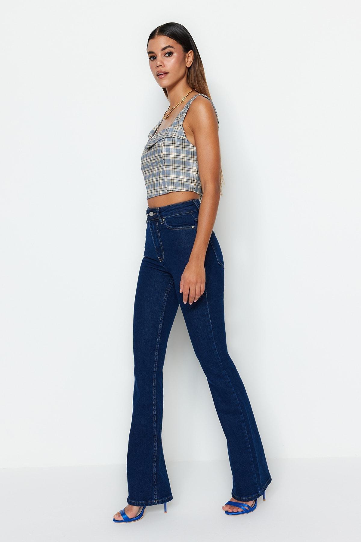 Navy Wide Leg Jeans, , large image number 2