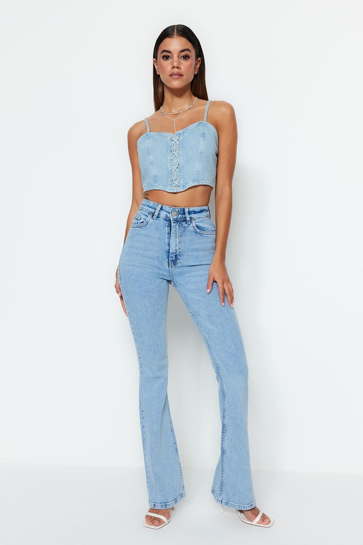 Black Mom Jeans, Blue, large image number 0