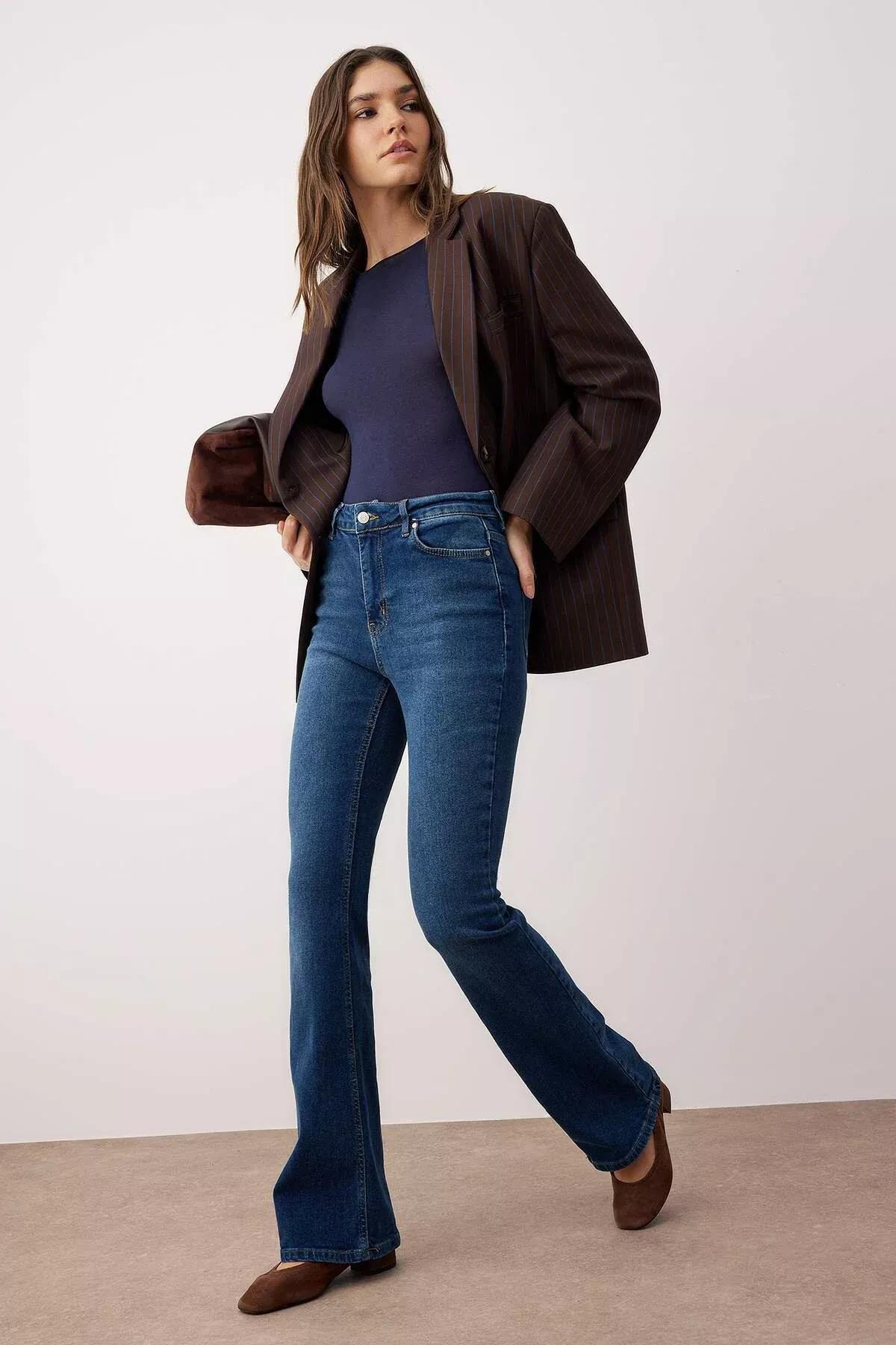Black Mom Jeans, Blue, large image number 4