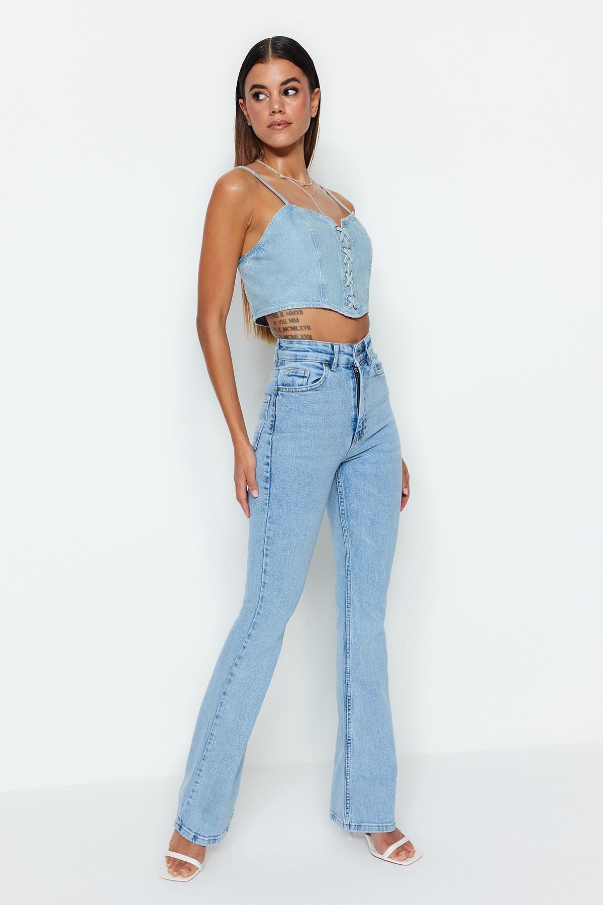 Black Mom Jeans, Blue, large image number 5