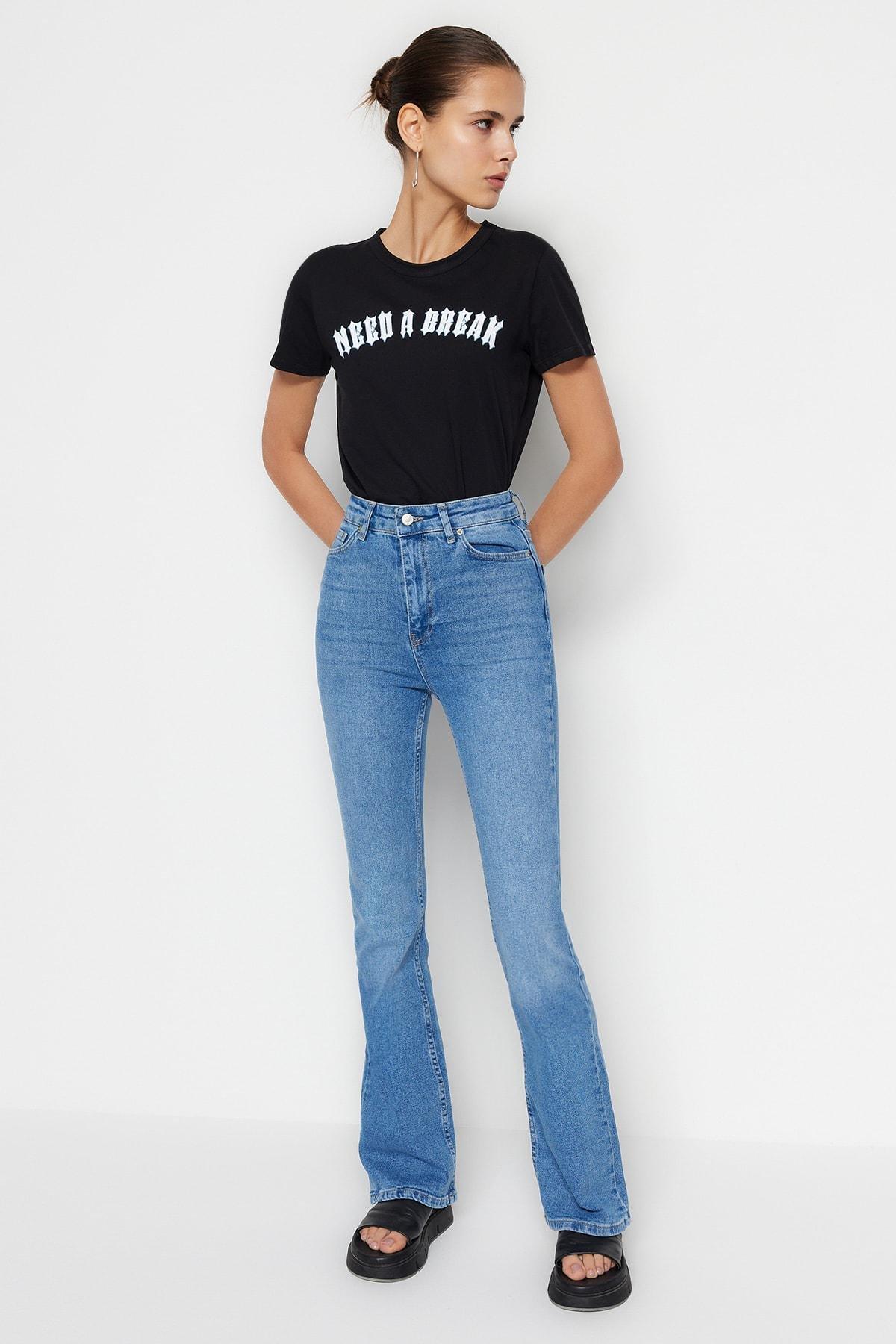 Black Mom Jeans, Blue, large image number 7