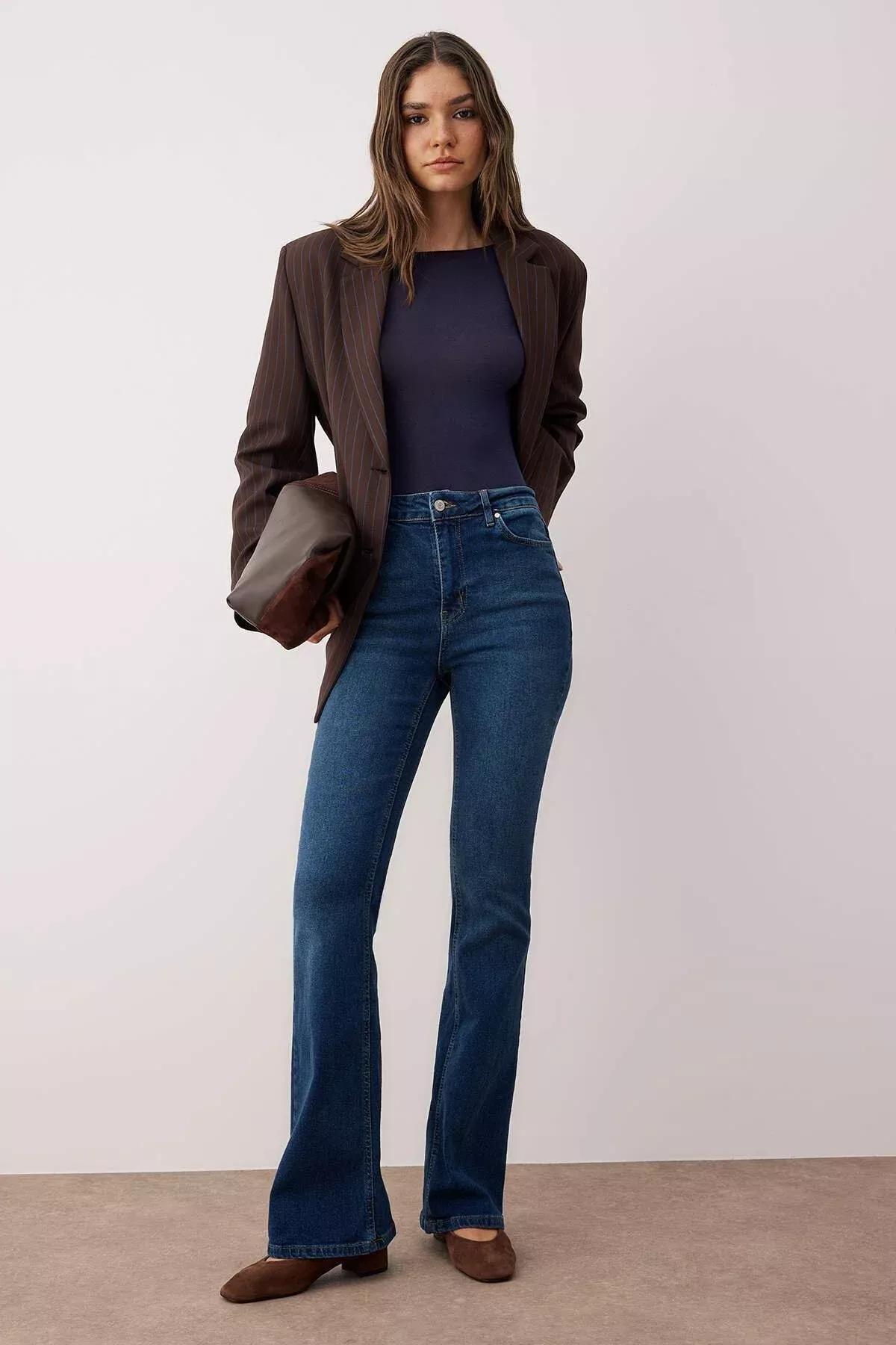 Black Mom Jeans, Blue, large image number 9