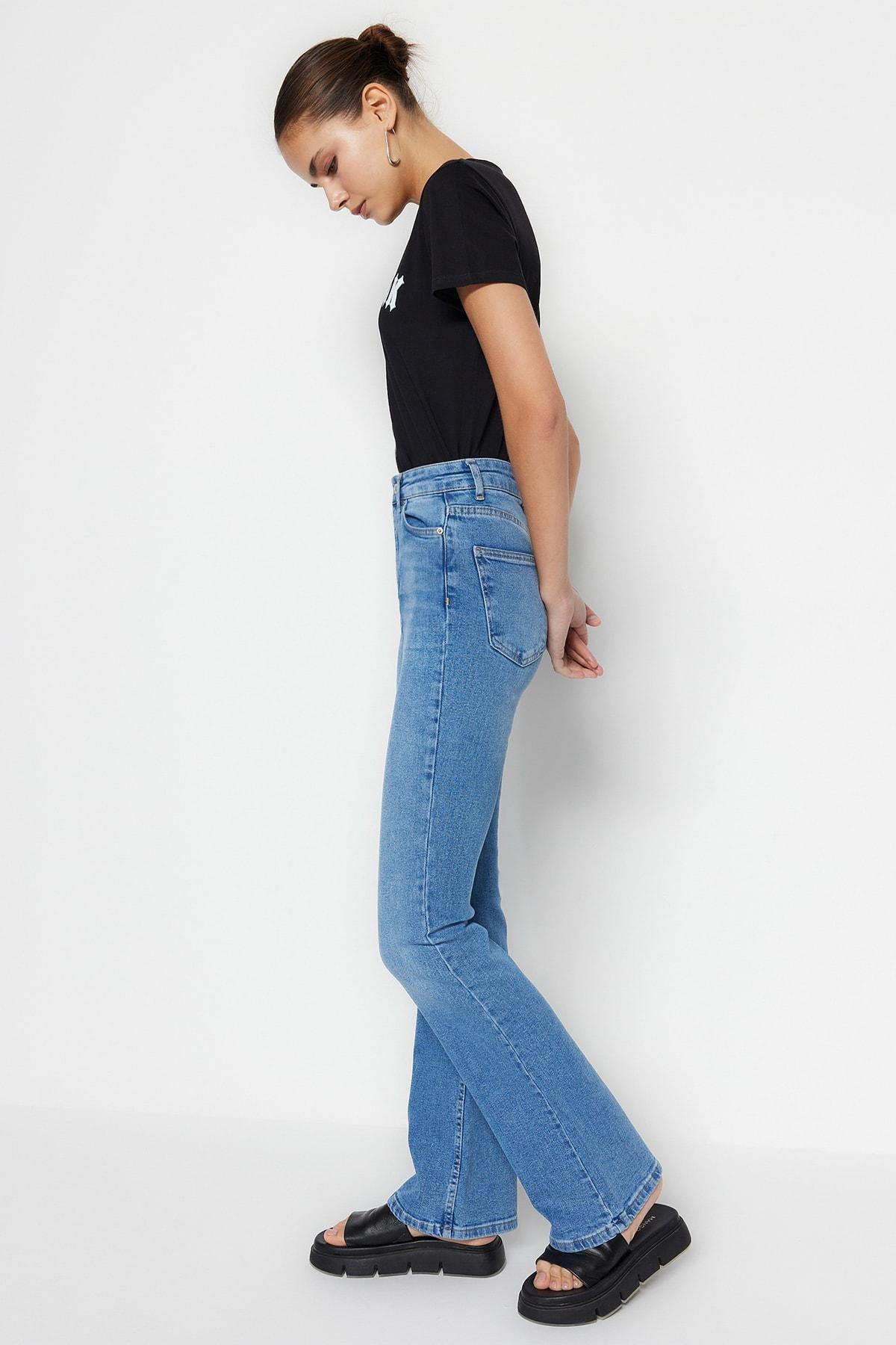 Black Mom Jeans, Blue, large image number 12