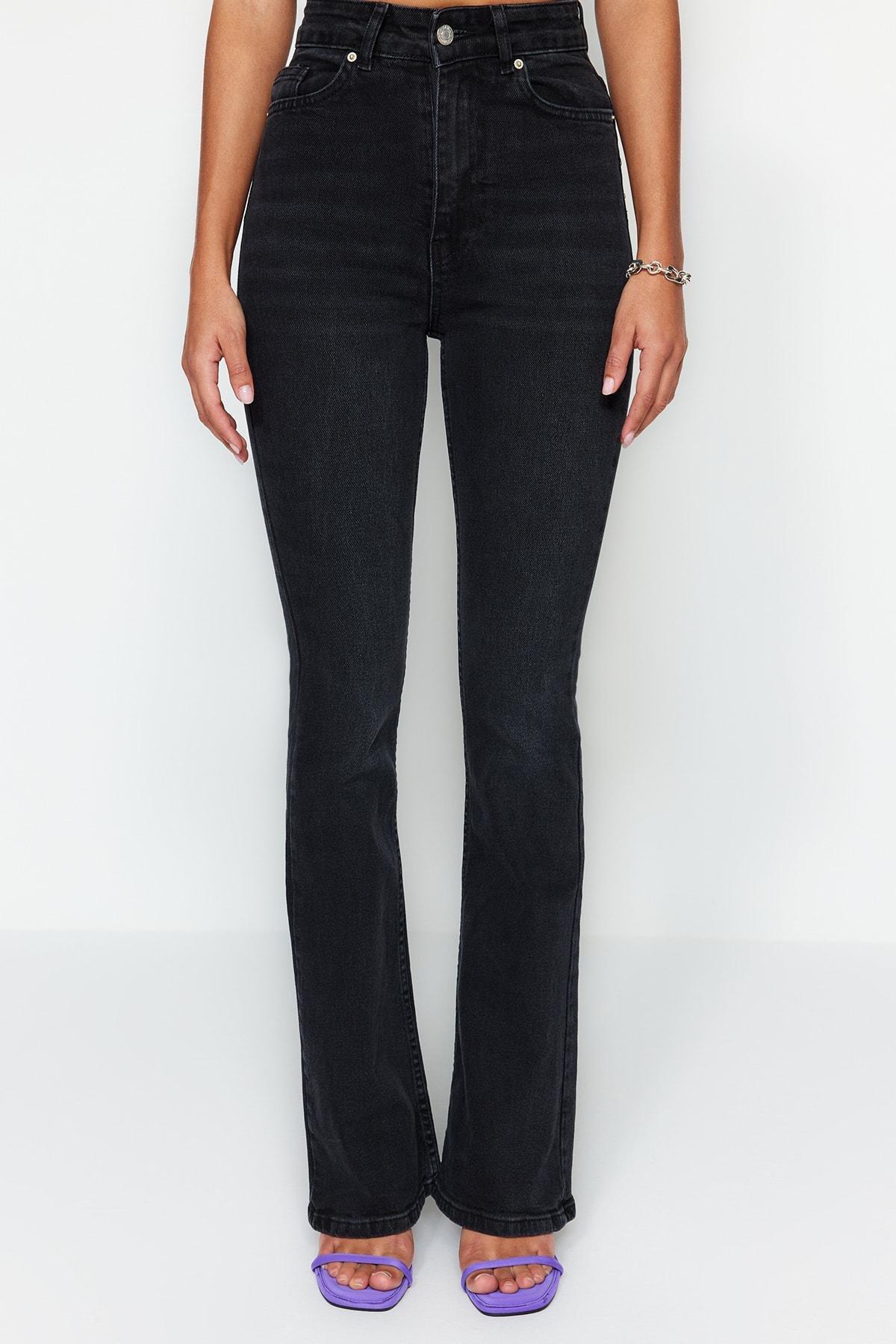 Black Wide Leg Jeans, , large image number 3
