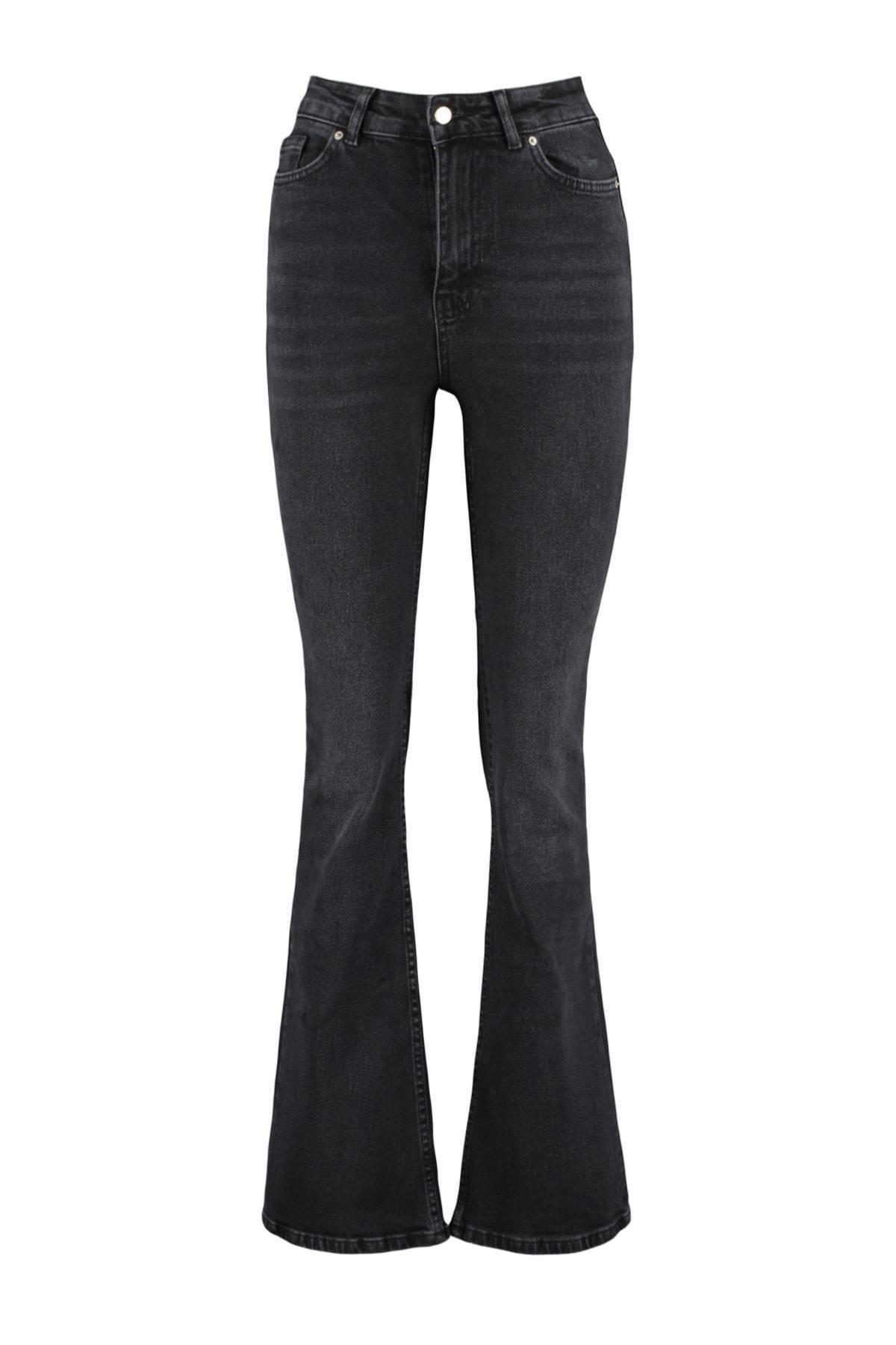 Black Wide Leg Jeans, , large image number 5