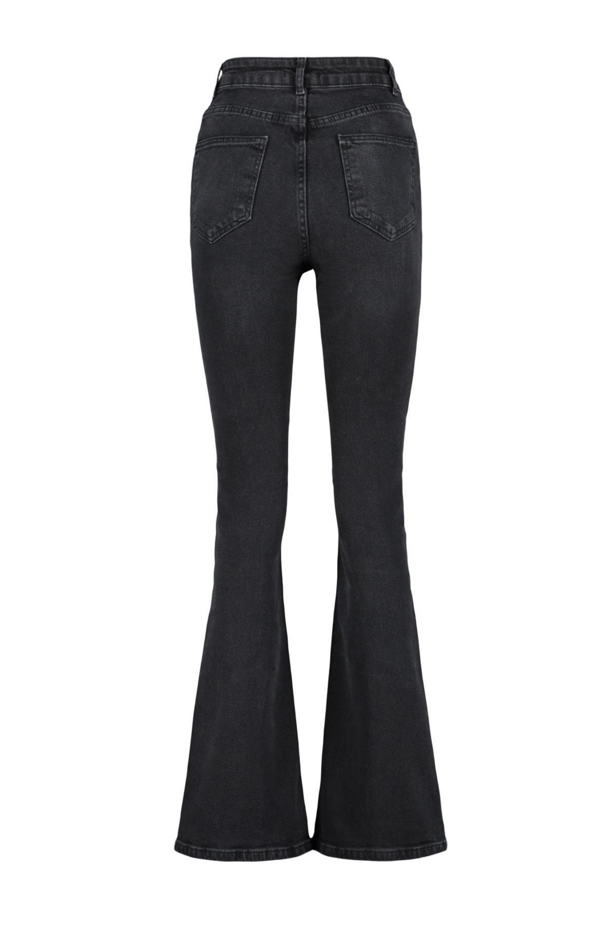 Black Wide Leg Jeans, , large image number 7