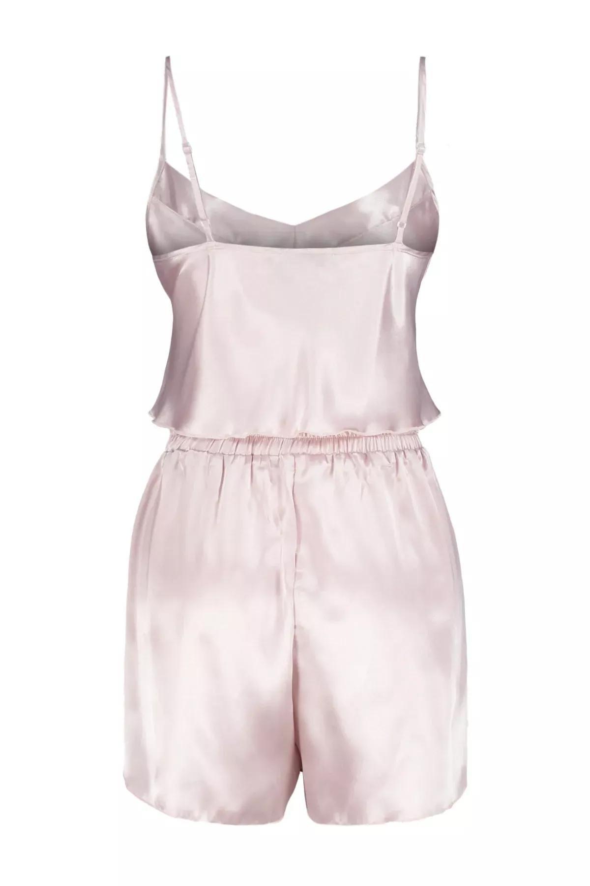 Pink V-Neck Pajama Set, Pink, large image number 7