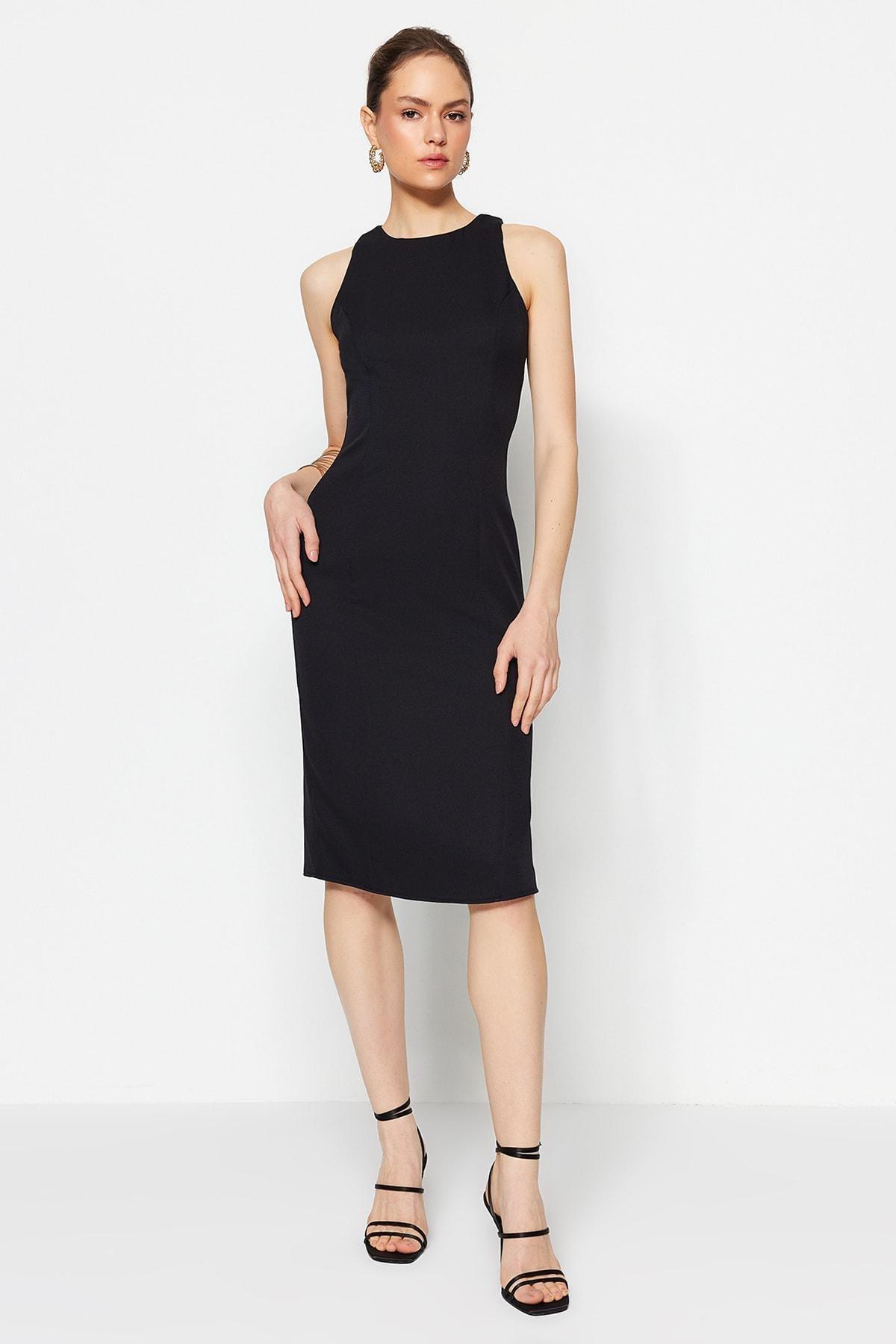 Black Shift Formal Dress, , large image number 1