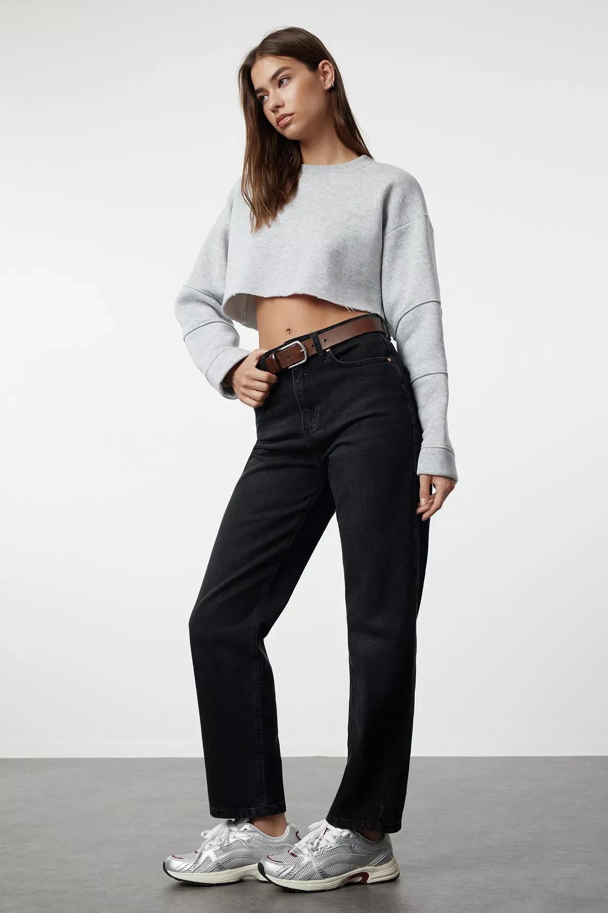 جينز بقصة مستقيمة، أسود, Black, large image number 1