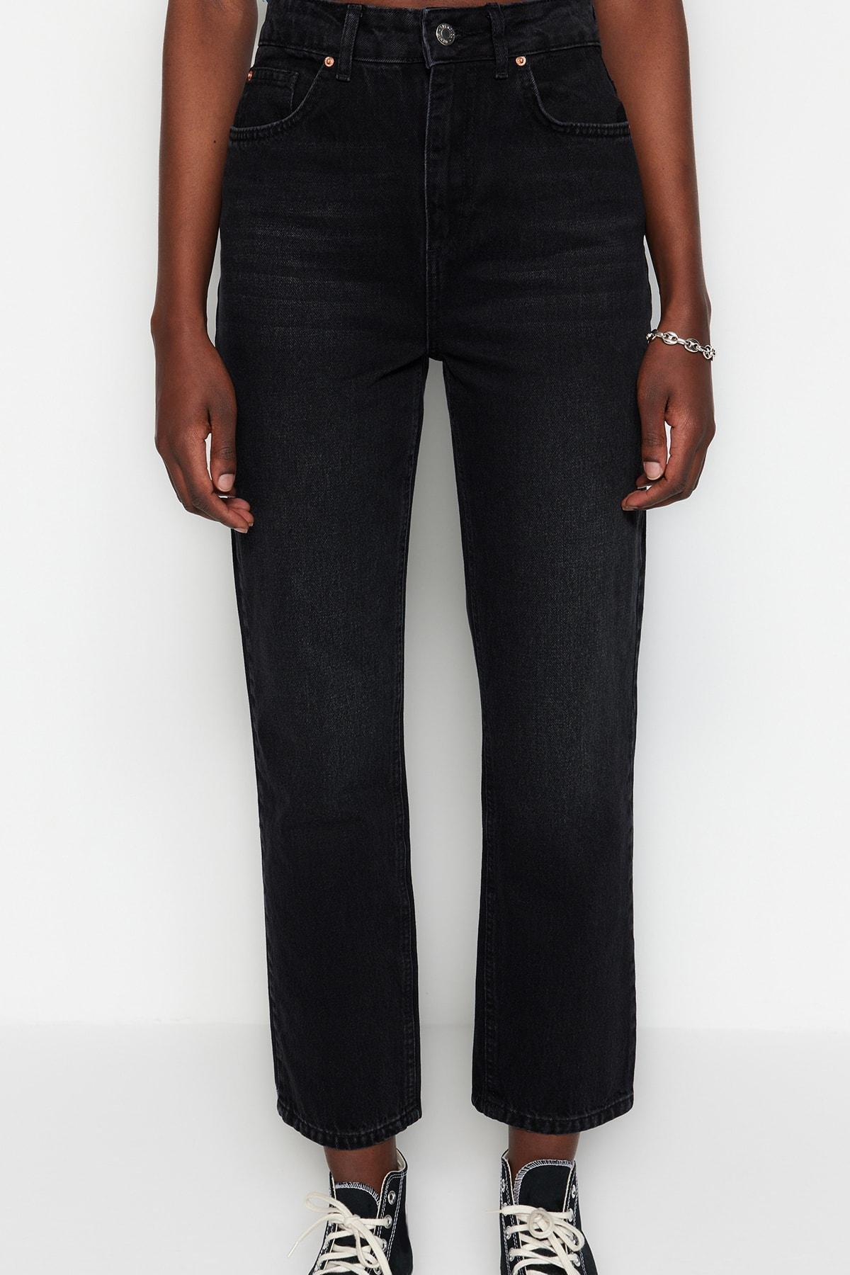 Black Straight Jeans, , large image number 3