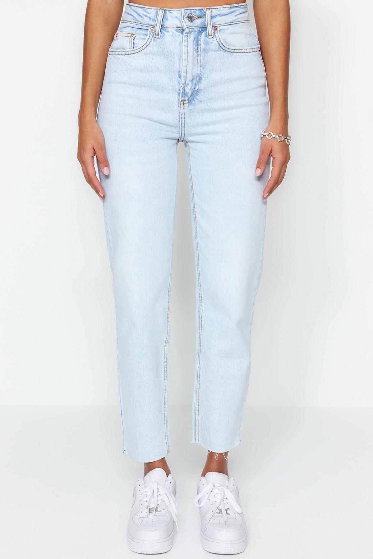 Blue Mom Jeans, Blue, large image number 10