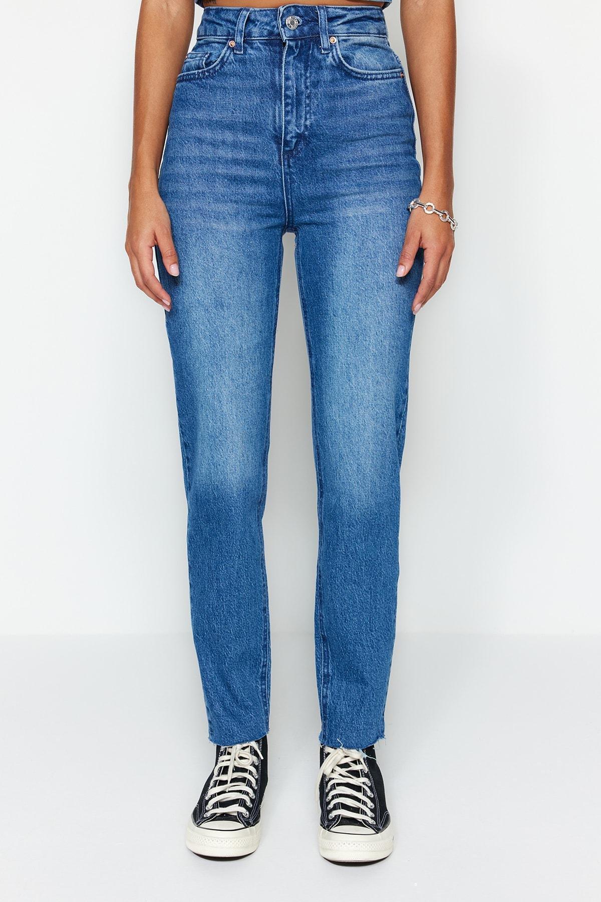 Blue Mom Jeans, Blue, large image number 11