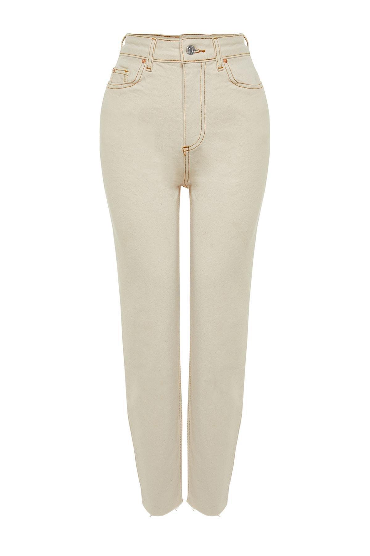 Ecru Mom Jeans, , large image number 5