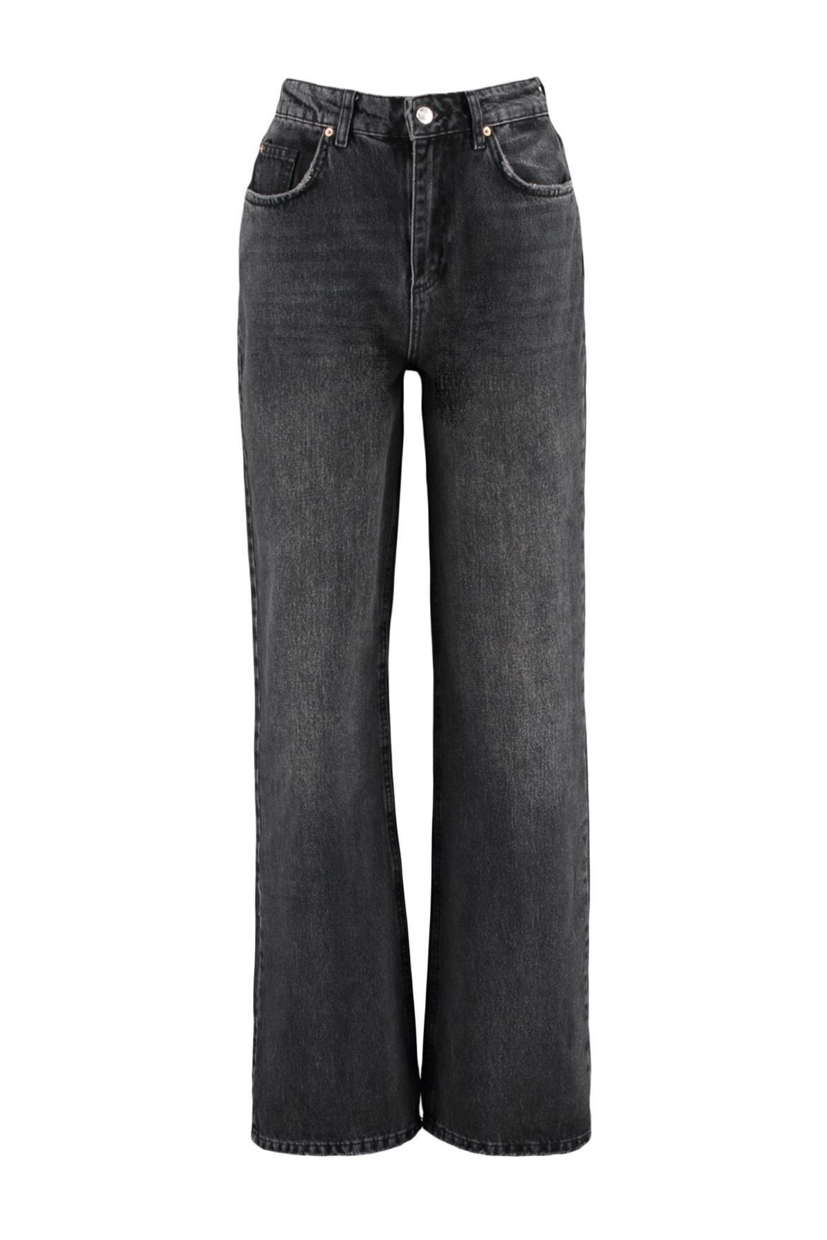 Black Wide Leg Jeans, , large image number 5