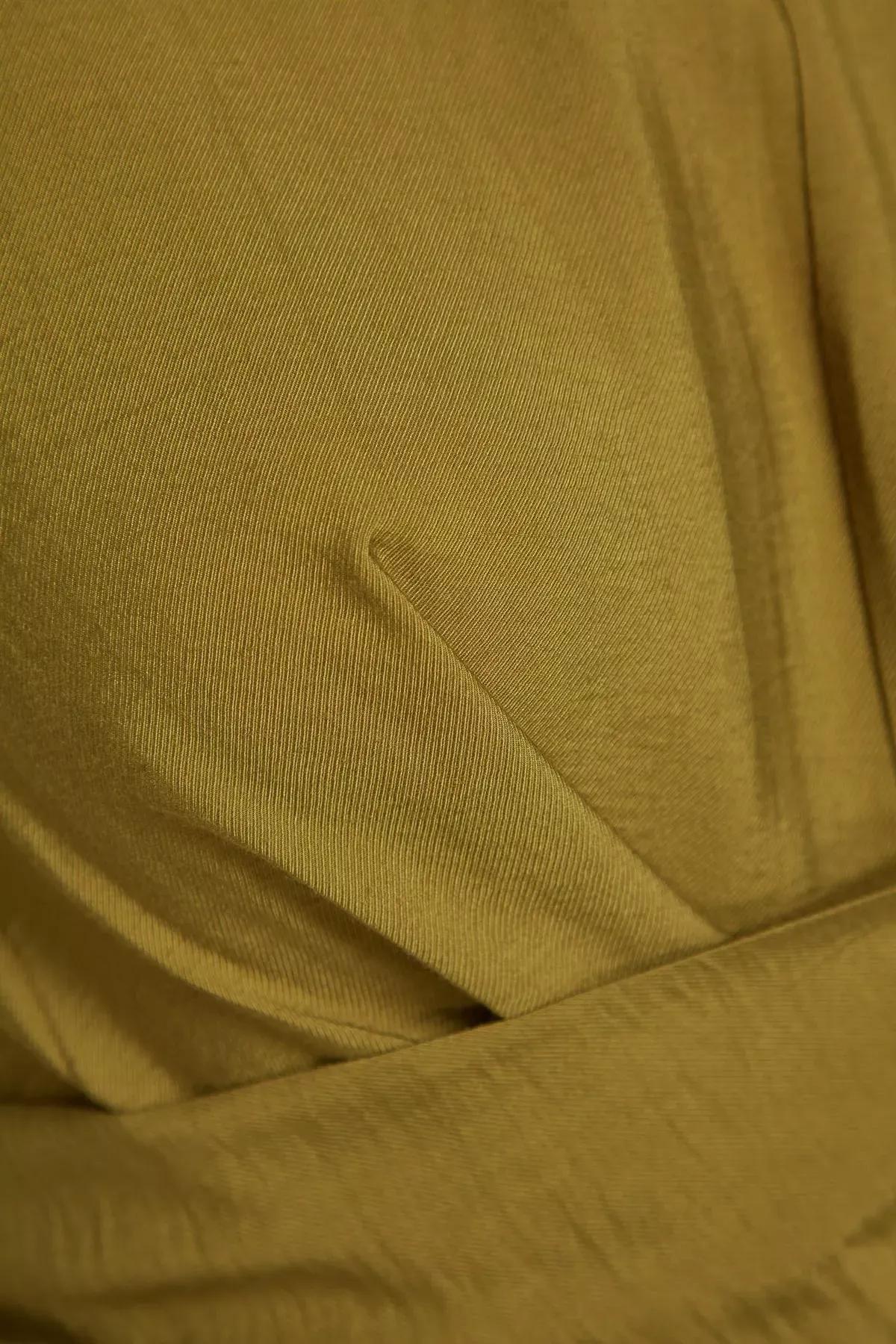 Tie Waist Detailed Dress, Khaki, large image number 6