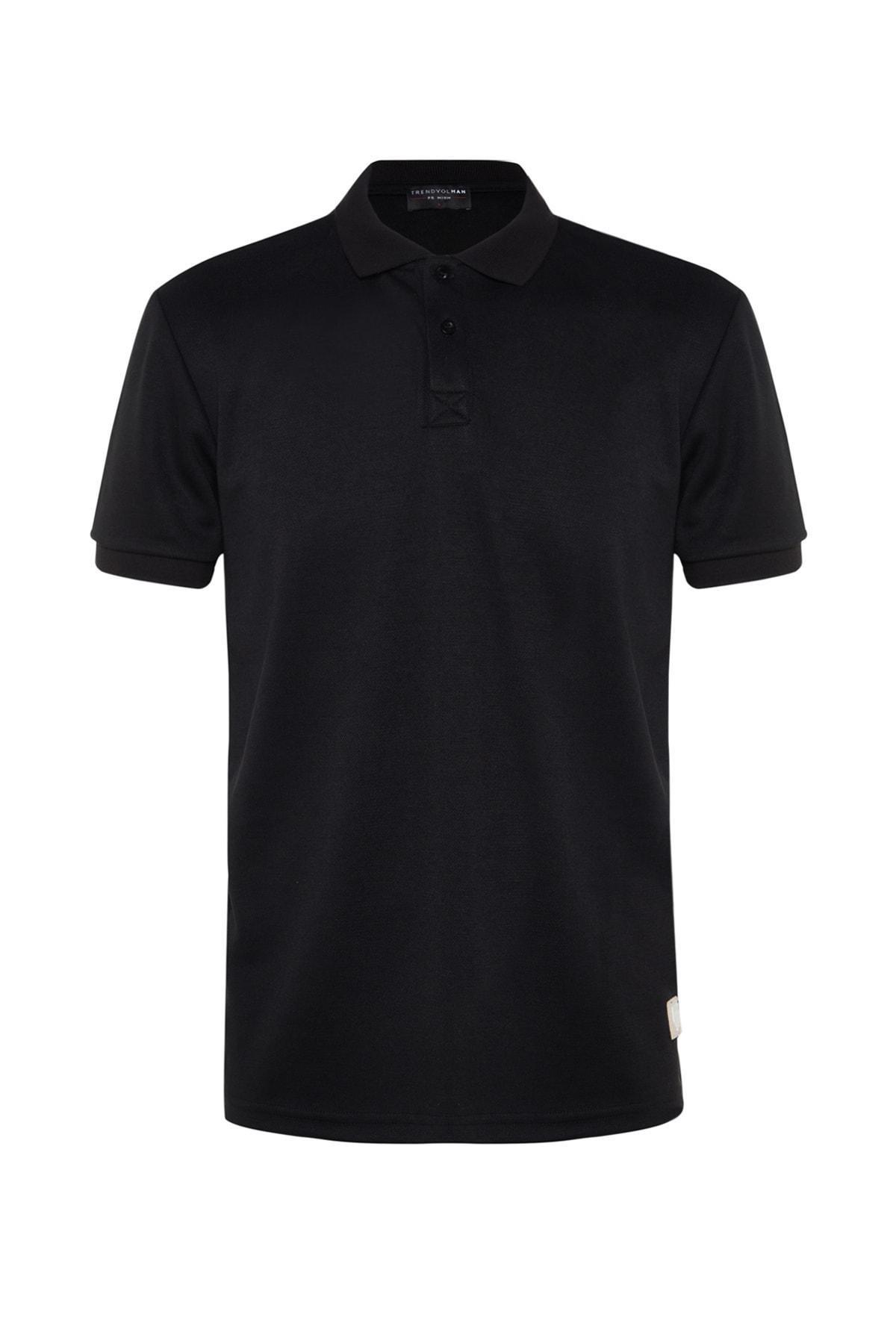 Trendyol - Black Fitted Polo T-Shirt