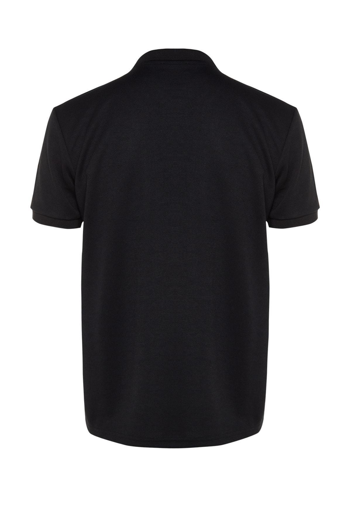 Trendyol - Black Fitted Polo T-Shirt