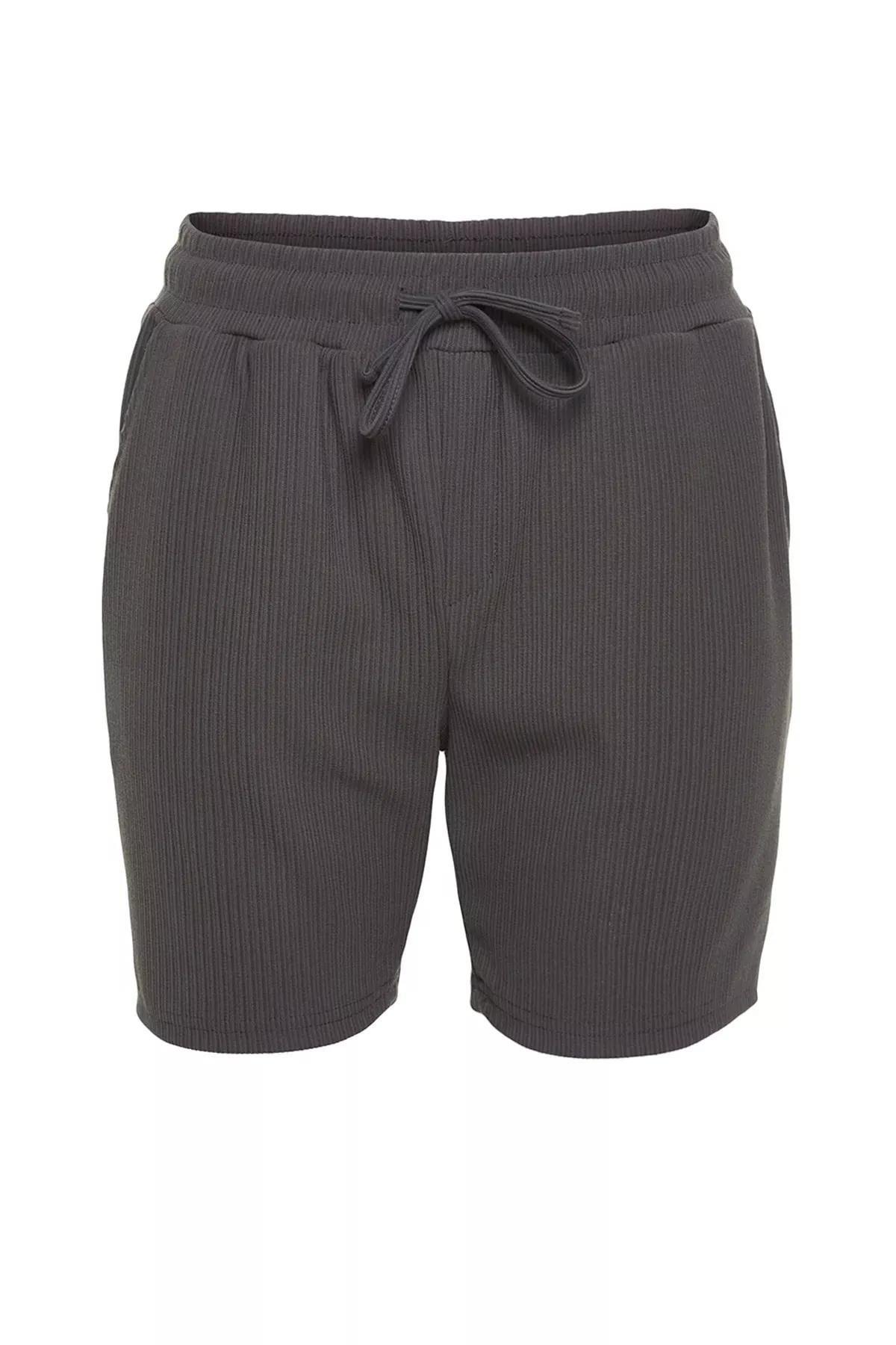 Grey Straight Shorts, Gray, large image number 10
