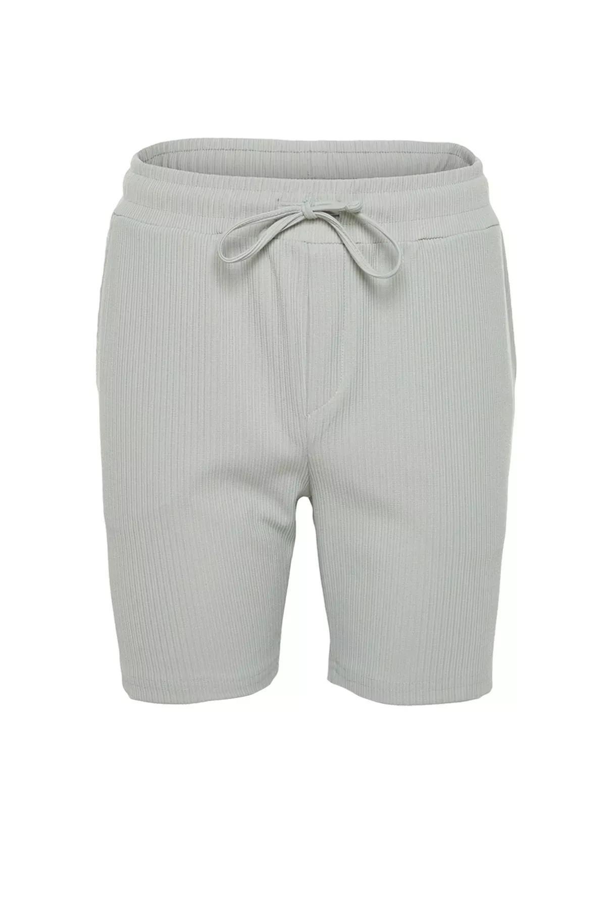 Grey Straight Shorts, Gray, large image number 11