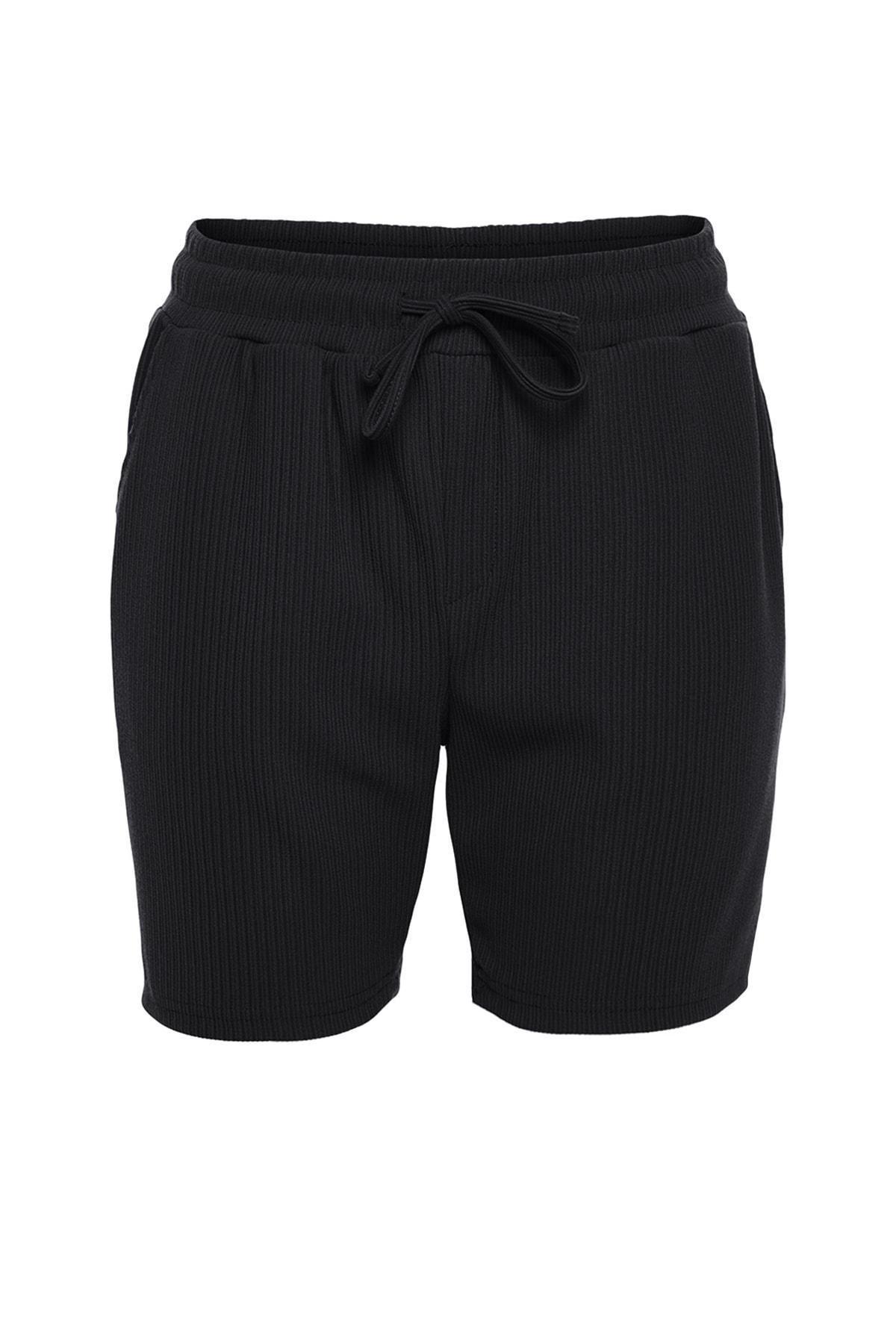 Black Straight Shorts, , large image number 5