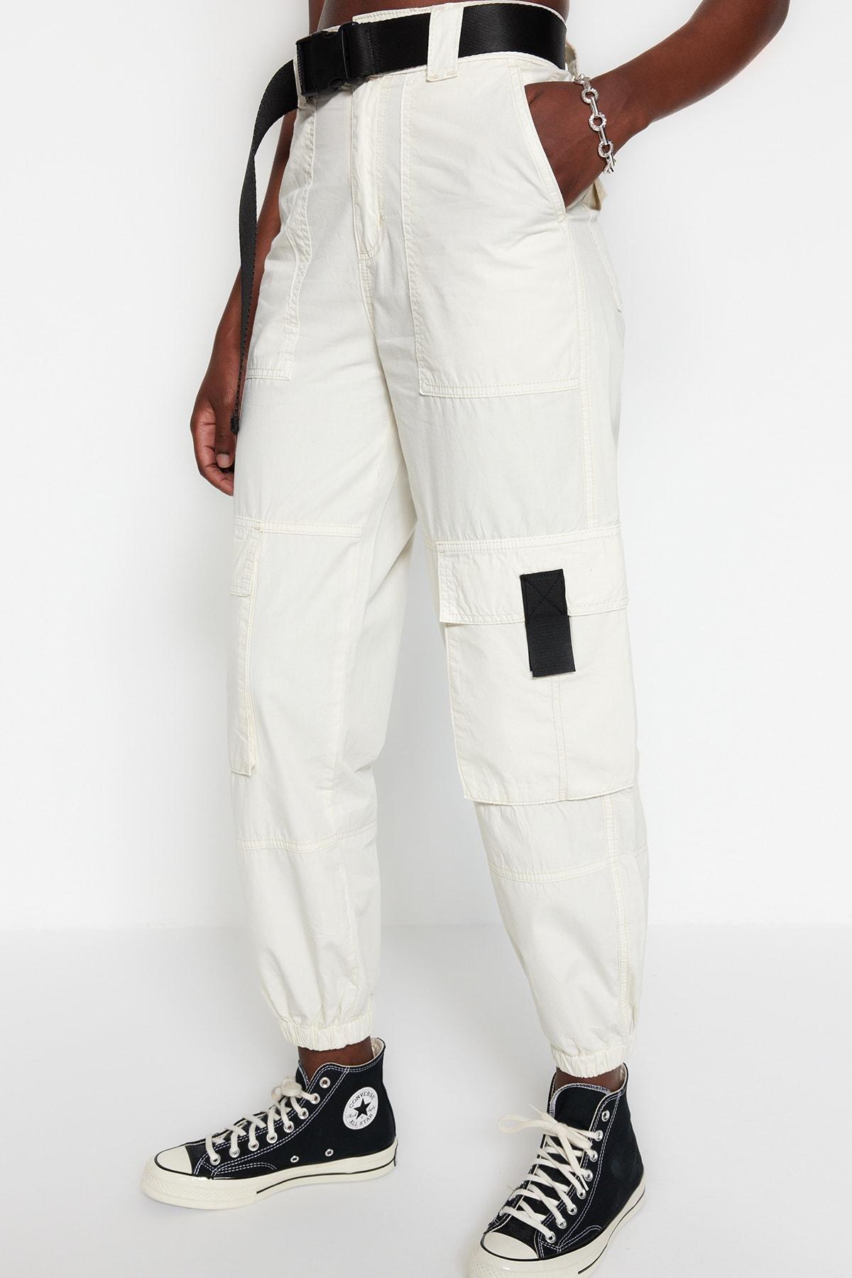 White Joggers Jeans, , large image number 3