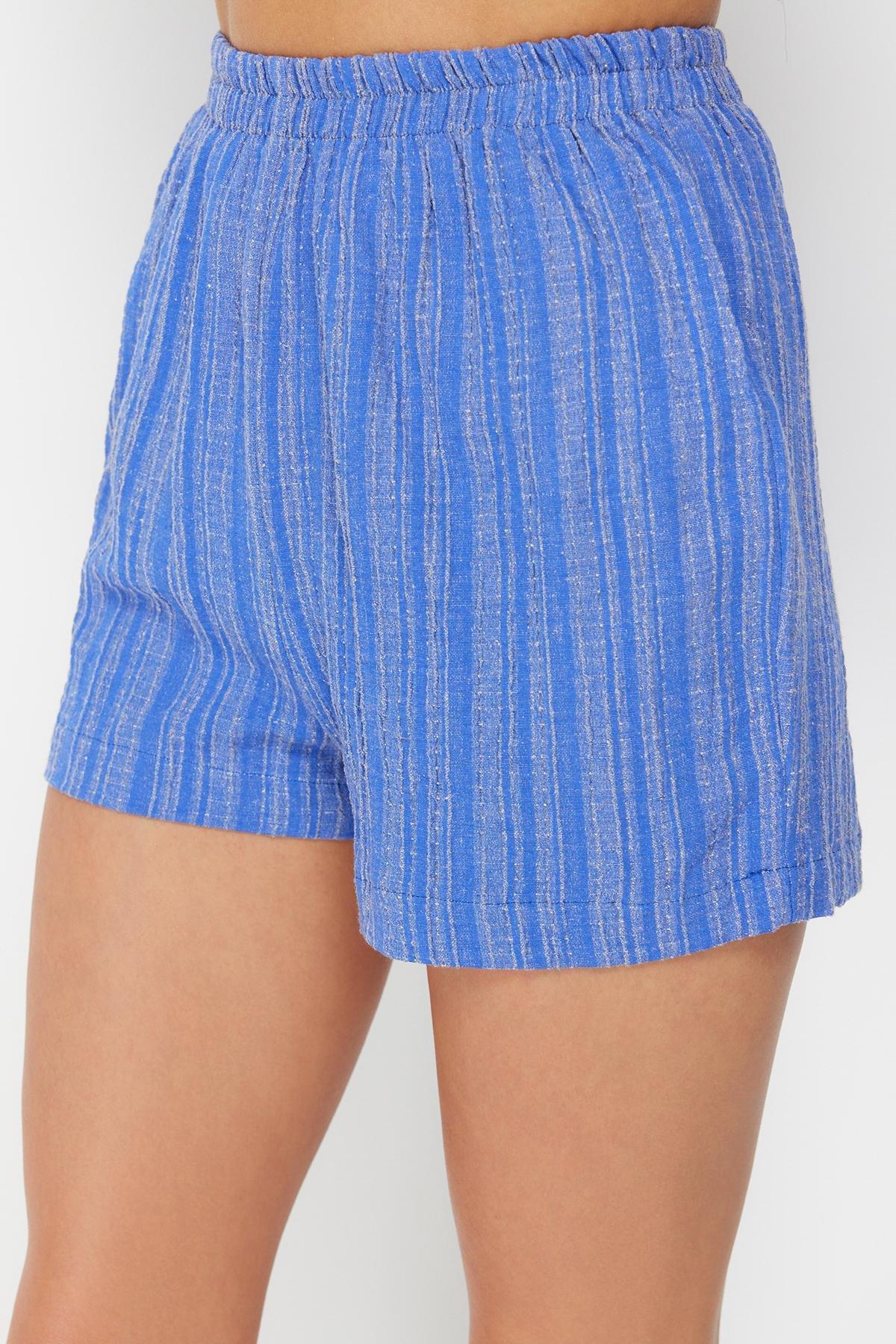 Blue Linen Blend Co-Ord Set, , large image number 4