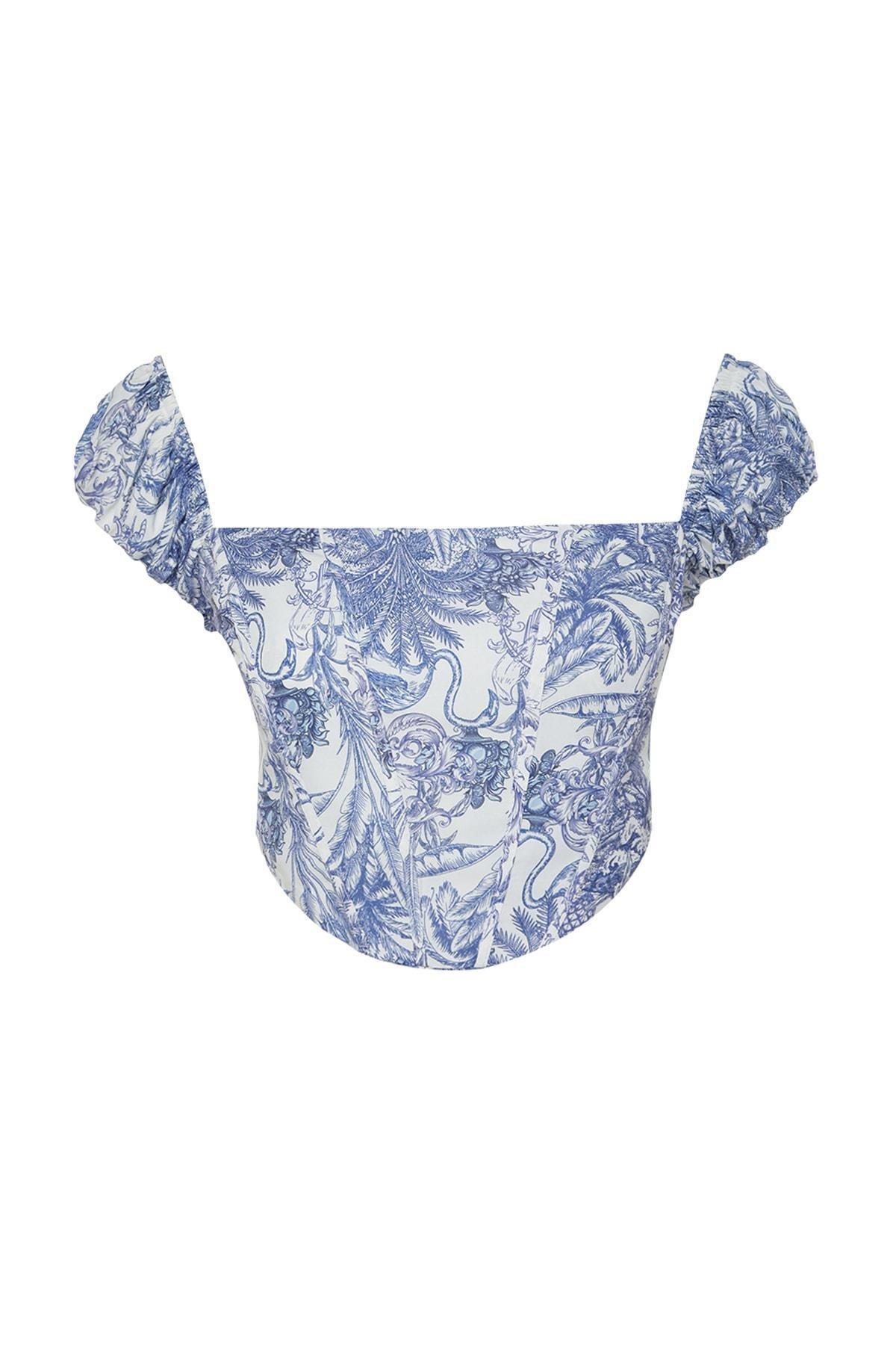 Multicolour Floral Crop Top, , large image number 6