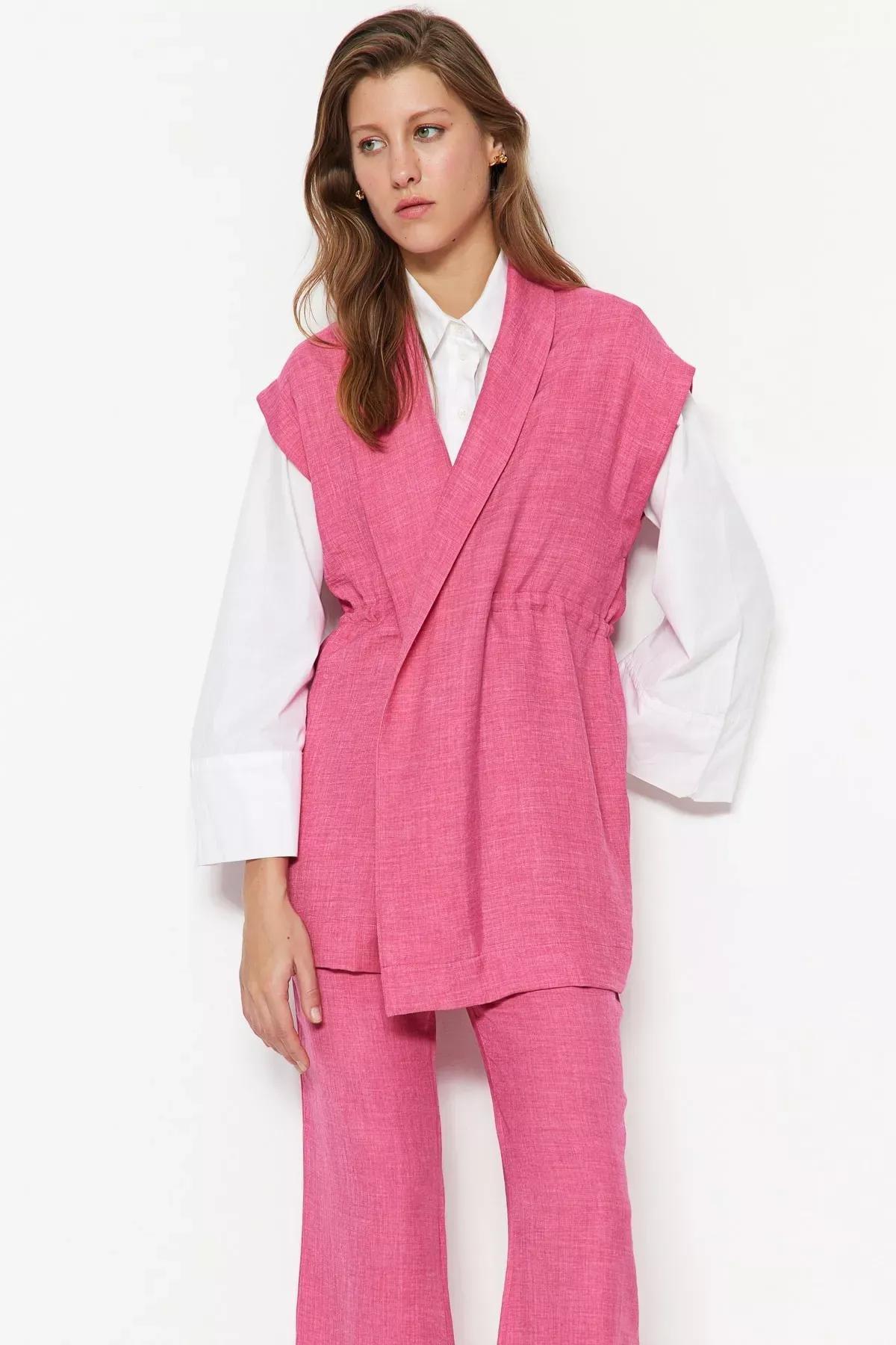 Pink Sleeveless Co-Ord Set, , large image number 1