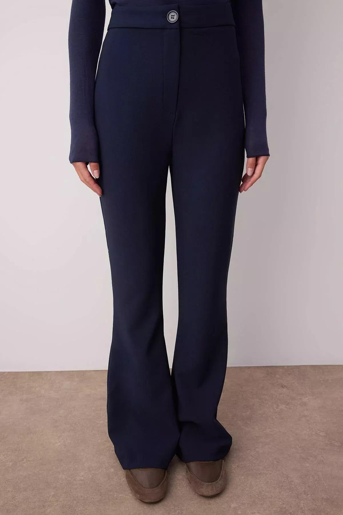 Navy Bootcut Pants, Dark blue, large image number 8