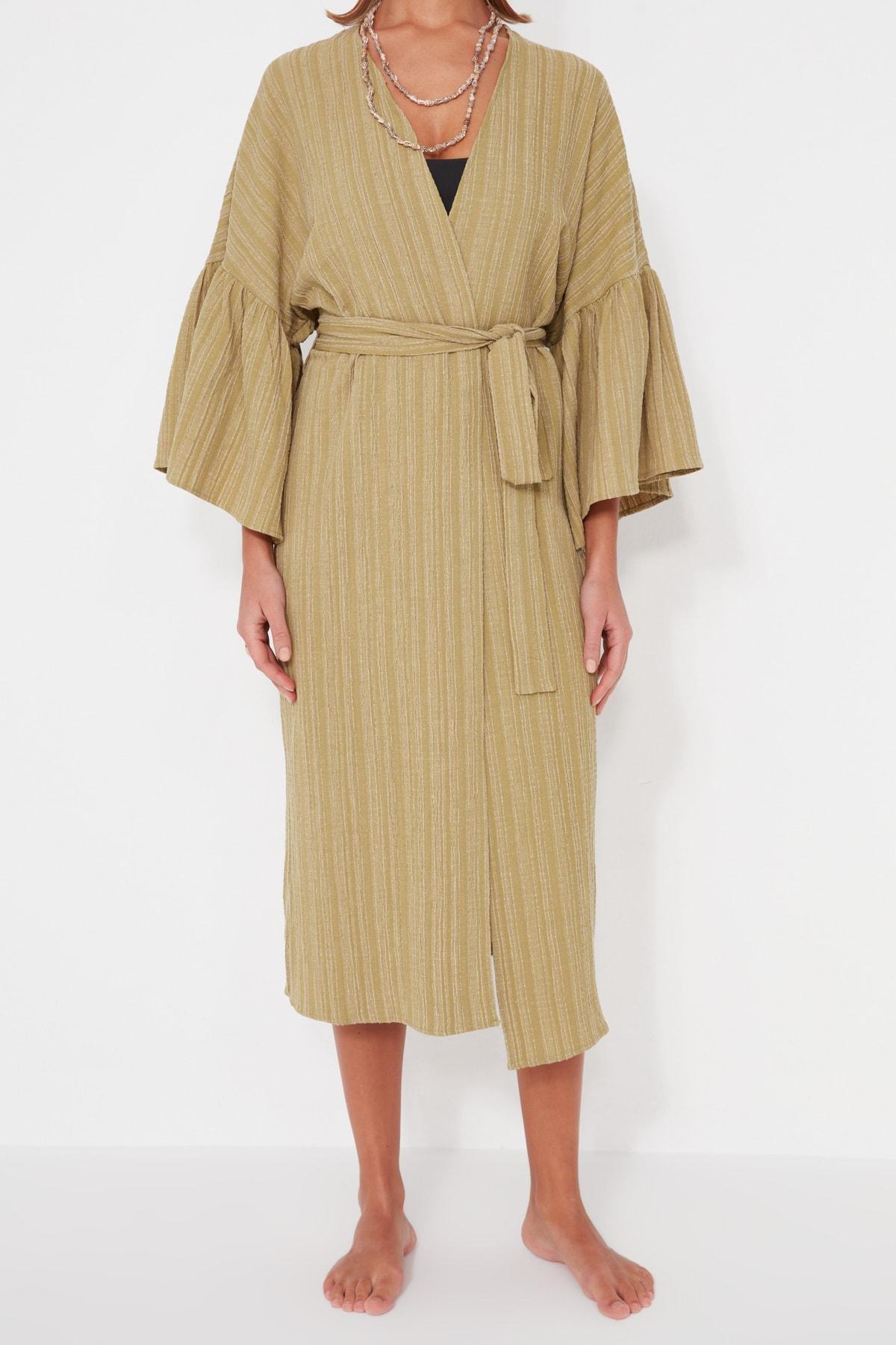 Khaki Kimono, , large image number 3